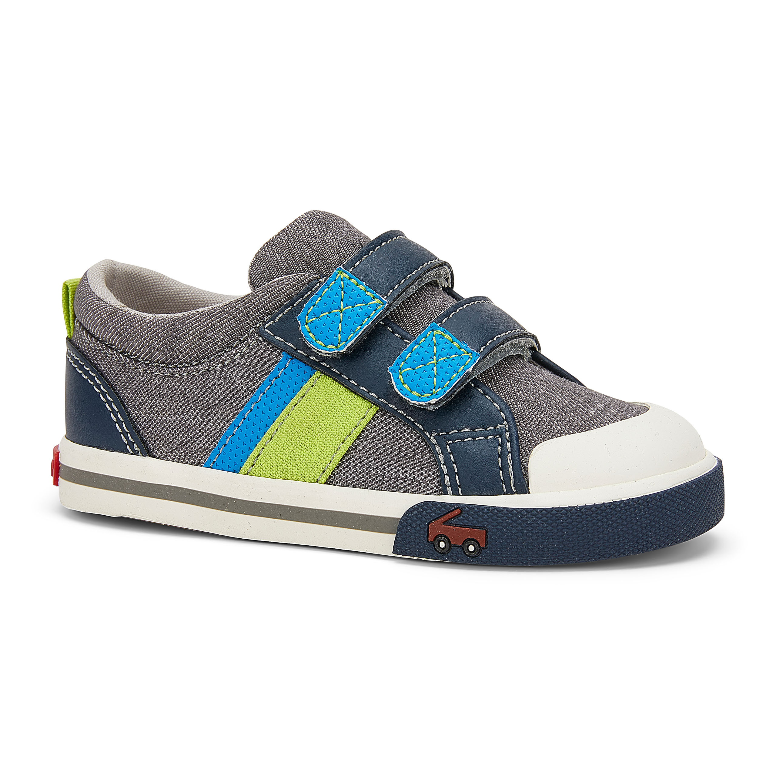 See Kai Run, Boy‚Äôs Russell Casual Sneaker for Toddlers and Kids, Gray/Blue, 6 M US Toddler