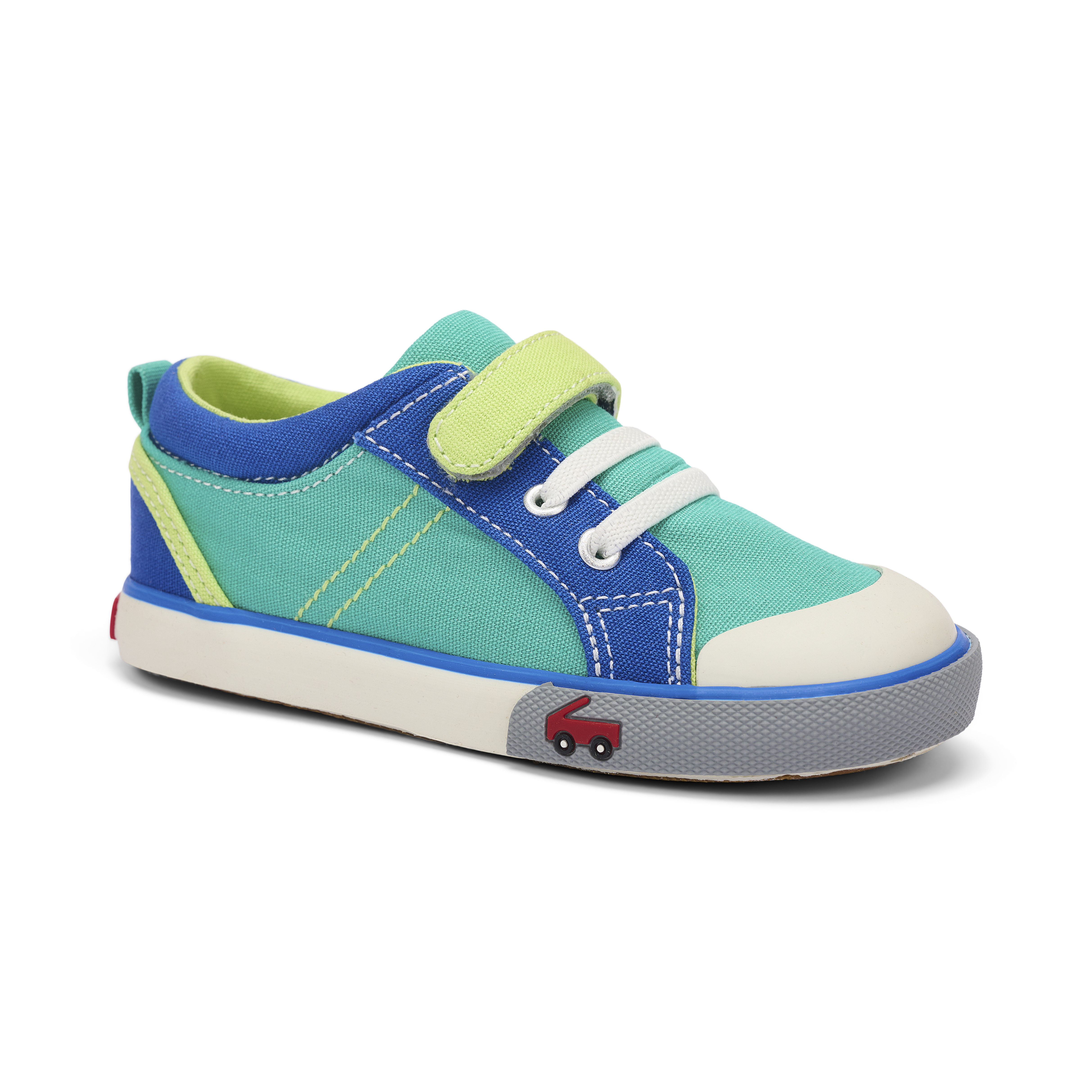 See Kai Run - Tanner Sneaker for Little Kids, Turquoise/Multi, 13.5
