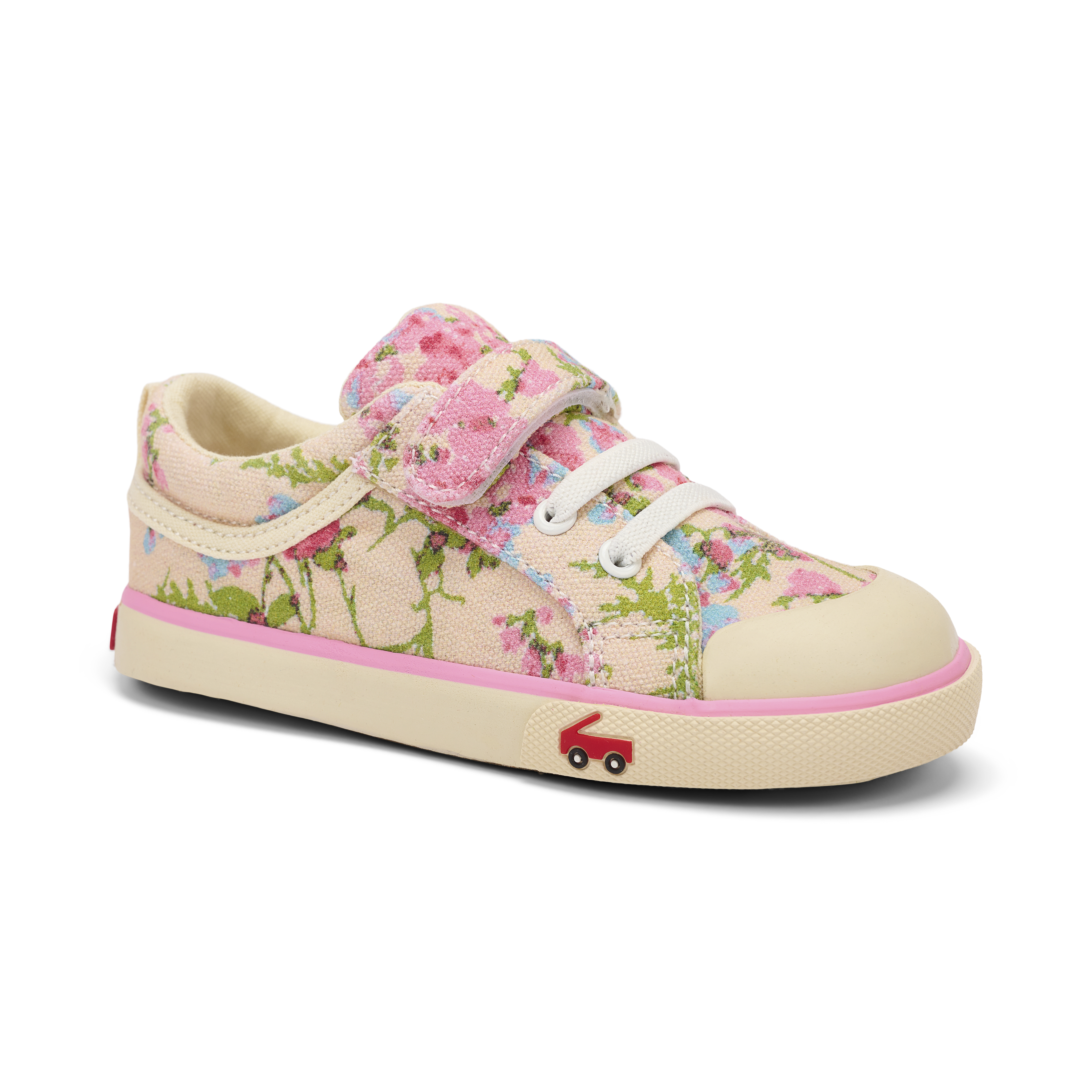 See Kai Run - Kristin Sneaker for Toddlers, Beige Floral, 8