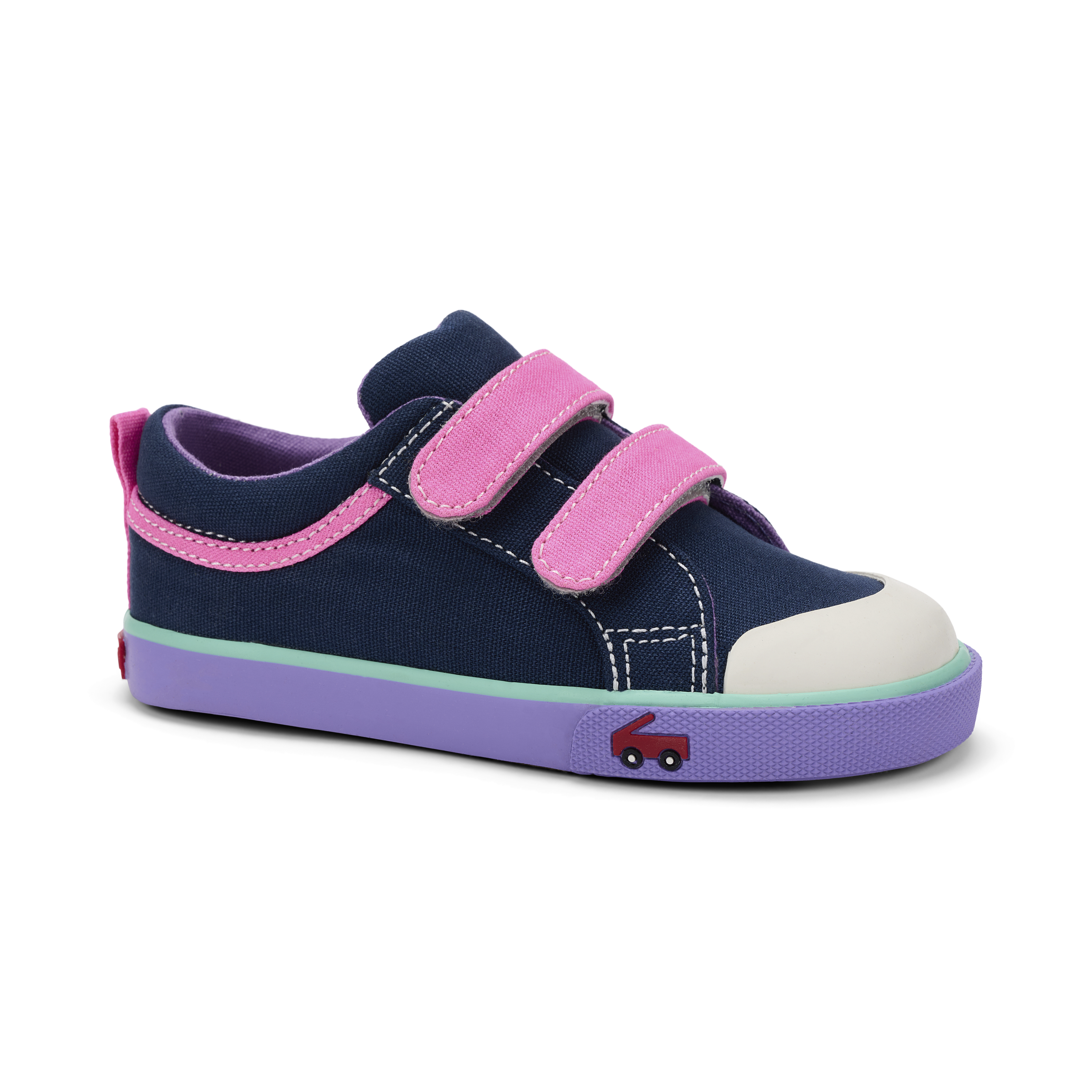 See Kai Run - Robyne Sneaker for Little Kids, Navy/Hot Pink, Little Kid 13