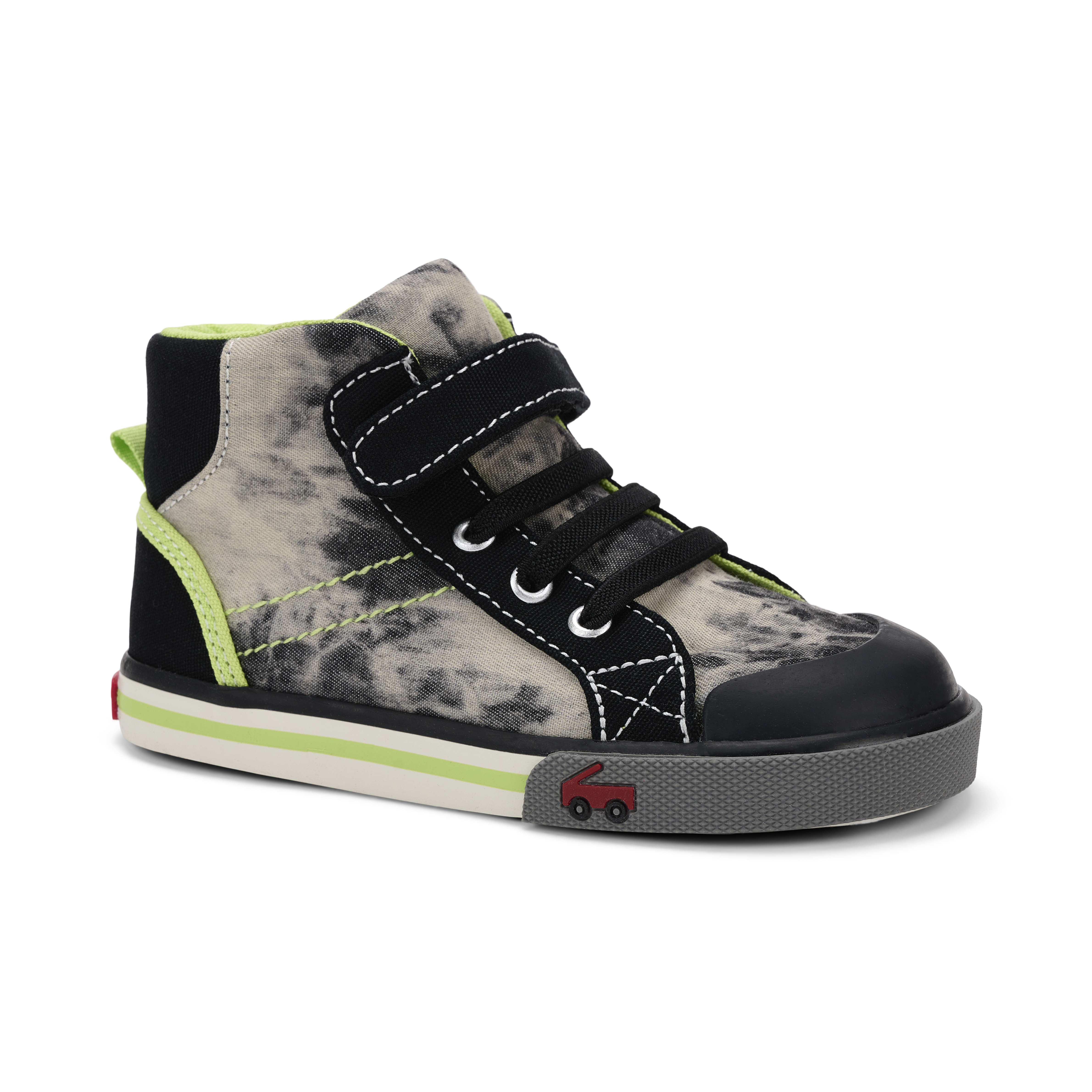 See Kai Run - Dane High-Top Sneaker for Little Kids, Navy Leather, Toddler 4