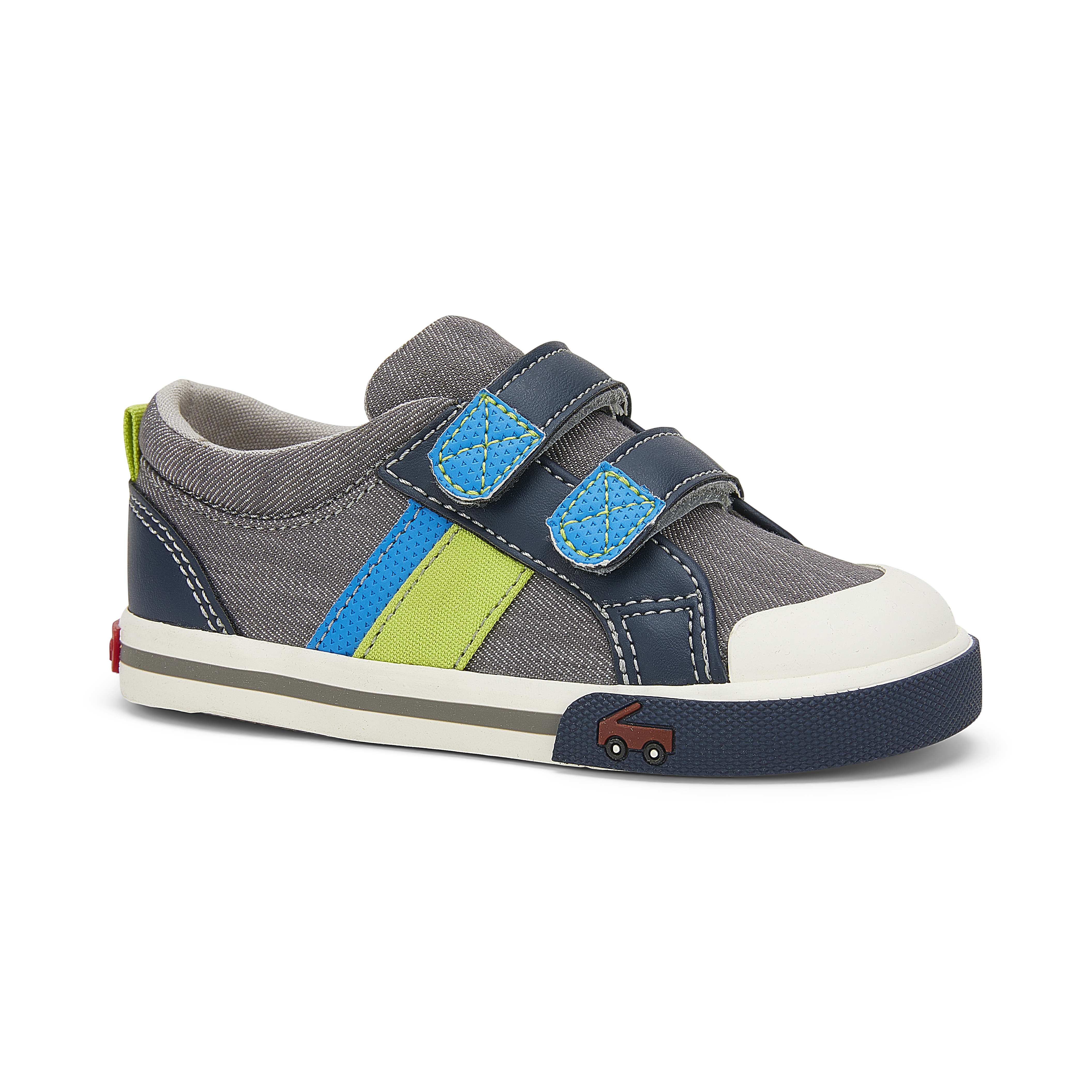 See Kai Run, Boy‚Äôs Russell Casual Sneaker for Toddlers and Kids, Gray/Blue, 13 M US Little Kid