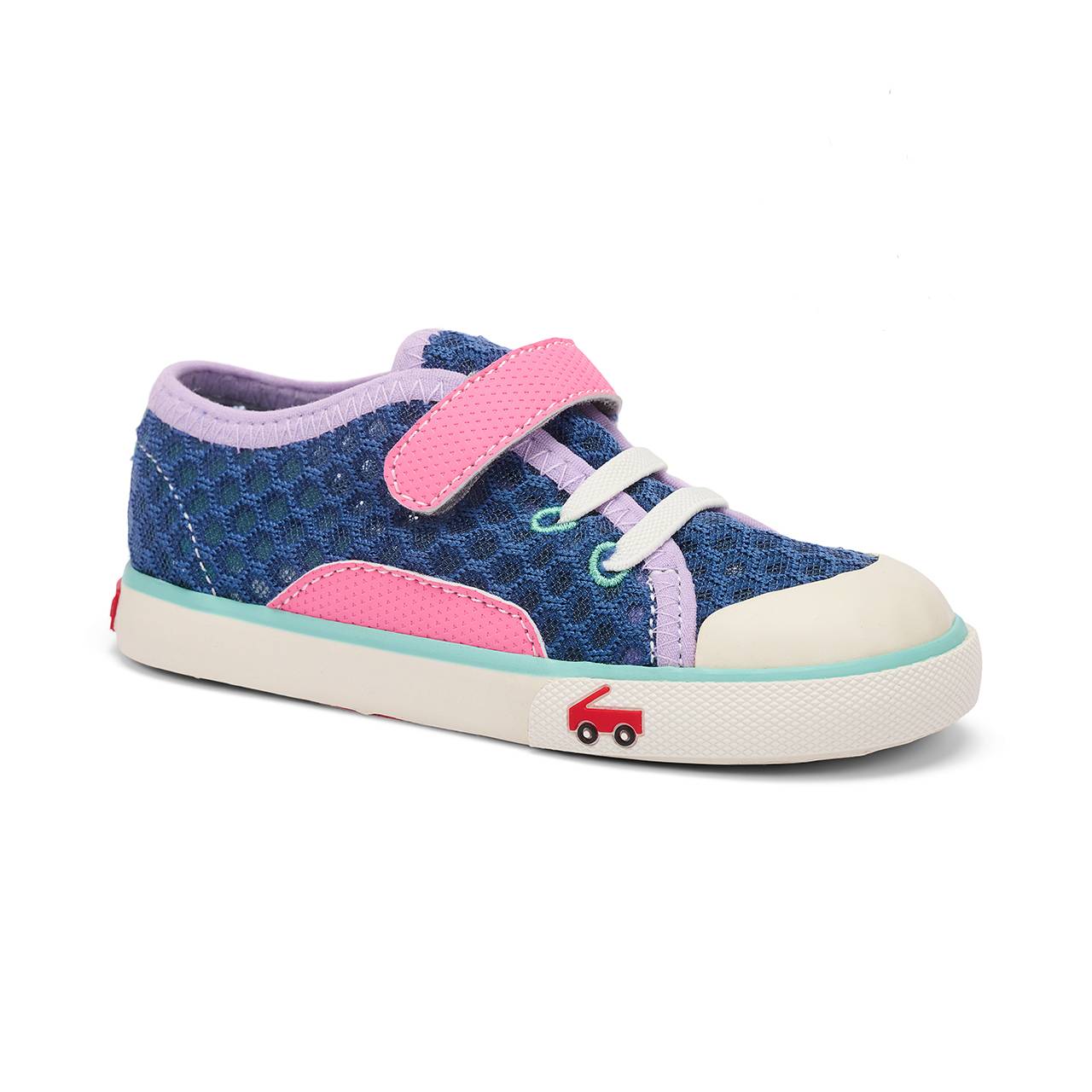 See Kai Run - Saylor Water Shoe for Little Kids, Dark Blue/Pink, 12