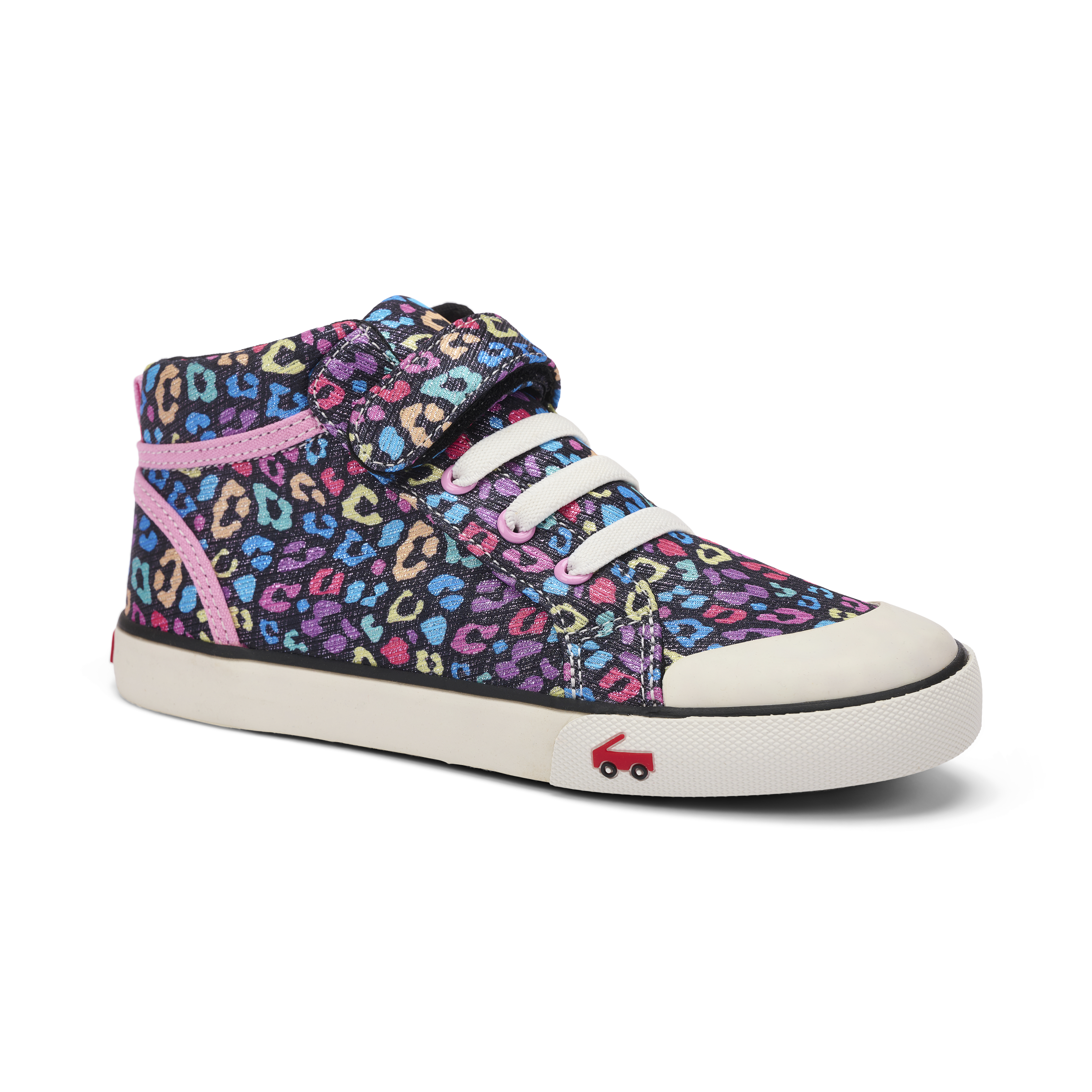 See Kai Run - Peyton Sneaker for Little Kids, Black Leopard, 2Y