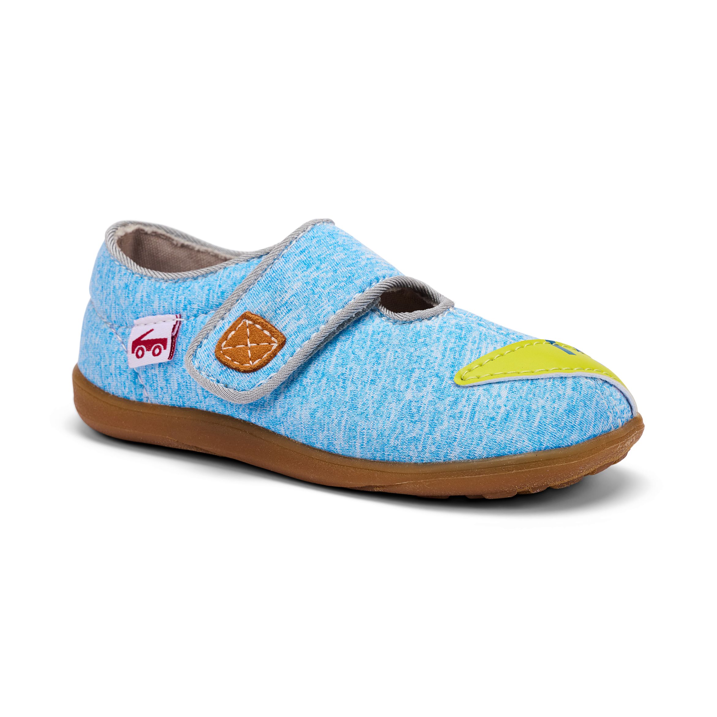 See Kai Run - Cruz II Slipper for Little Kids, Blue Jersey Dino, 13
