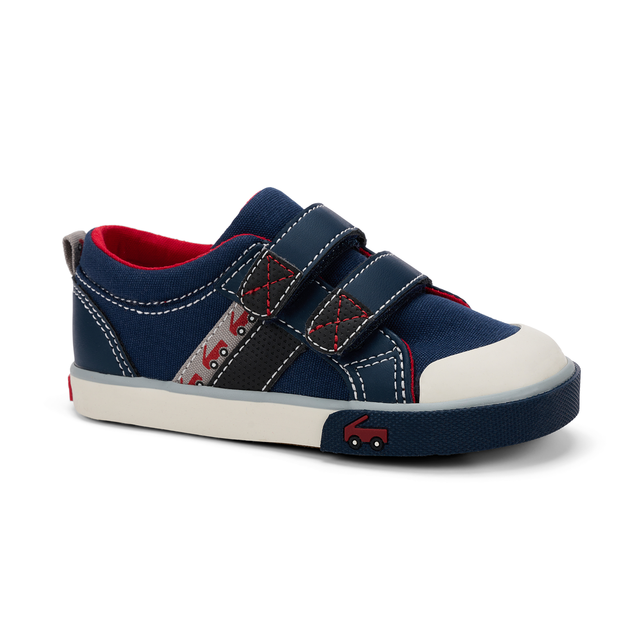 See Kai Run - Russell Sneaker for Little Kids, Navy/Black, Toddler 5
