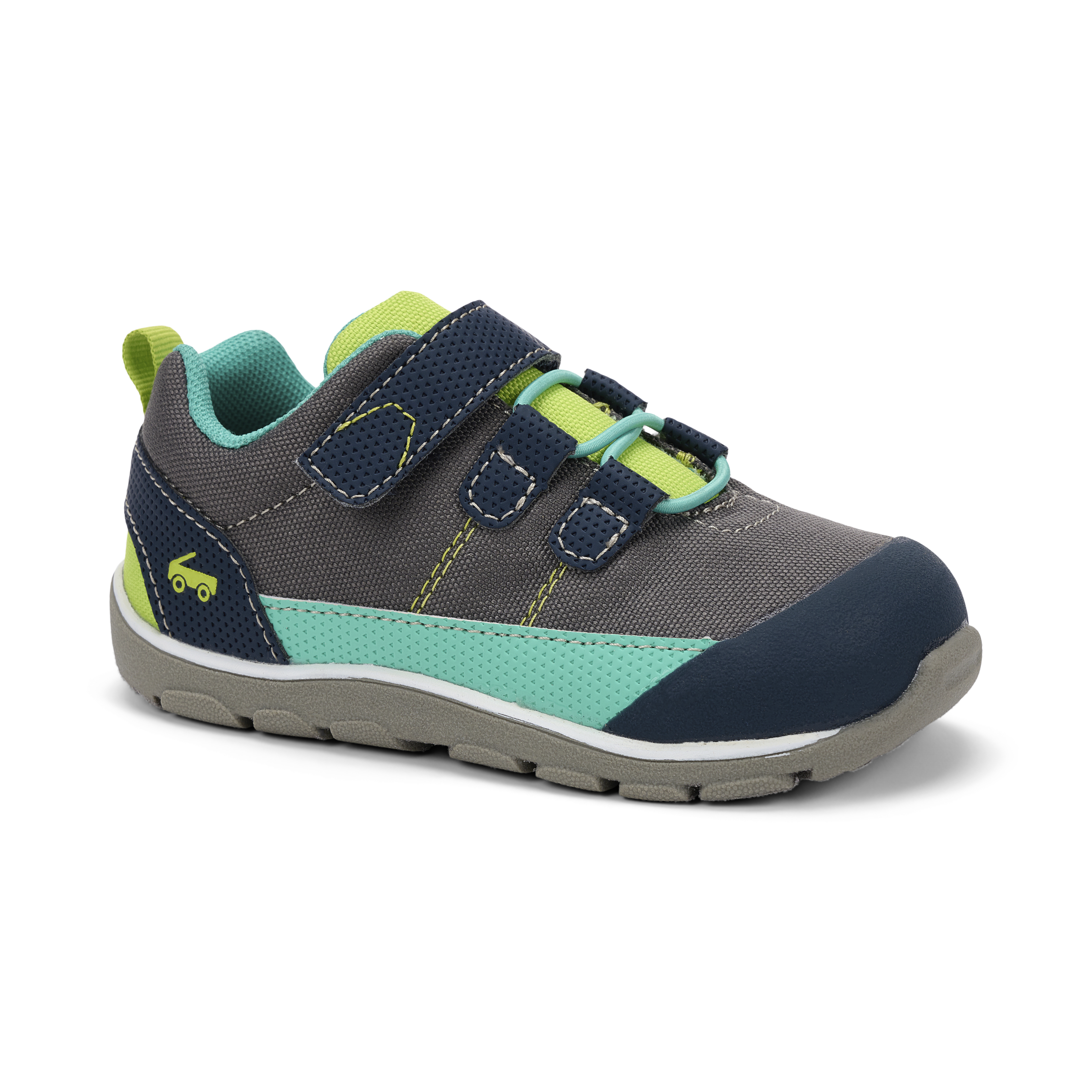 See Kai Run - Summit Rugged Play Shoe for Little Kids, Gray/Multi, Little Kid 13