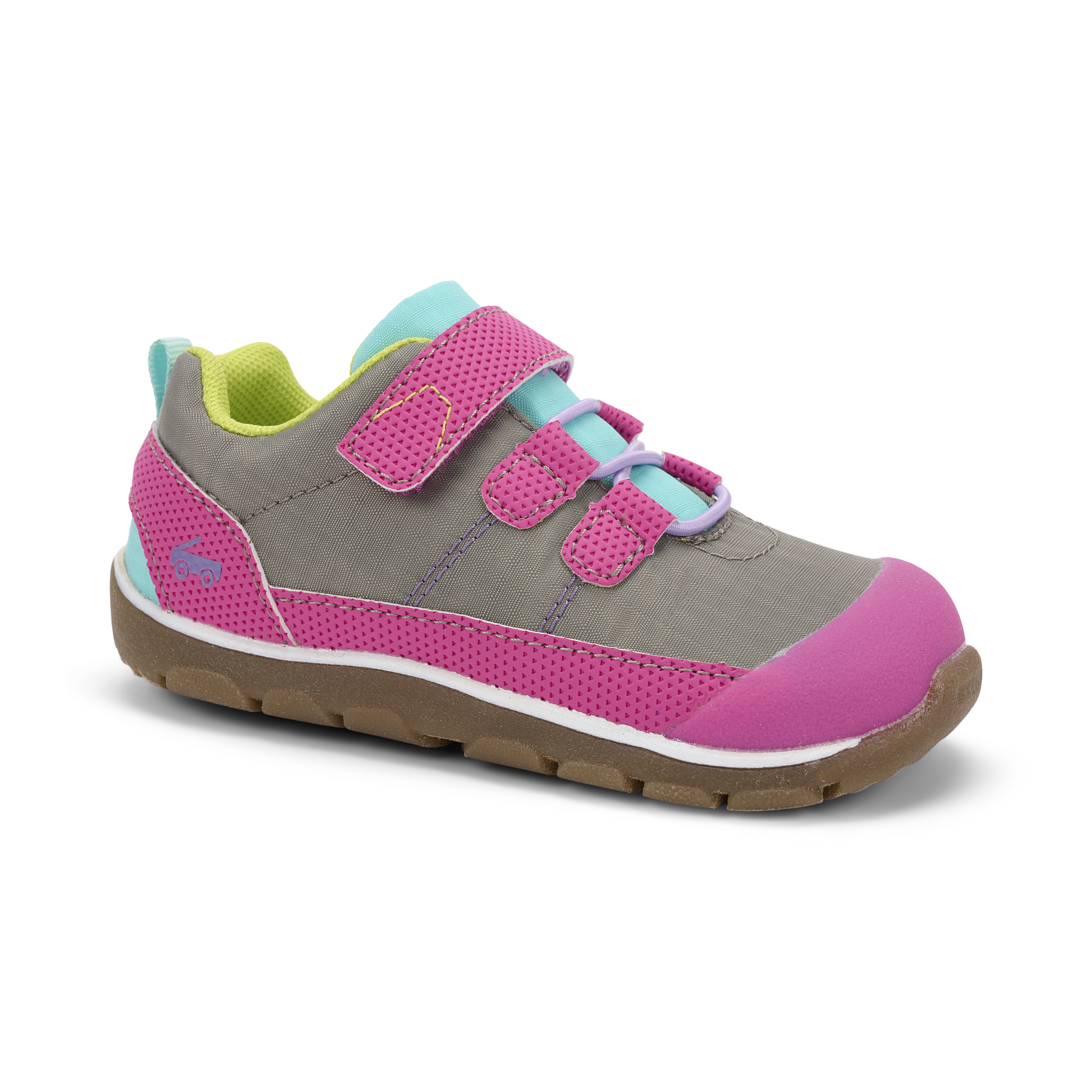 See Kai Run - Tanner Sneaker for Little Kids, Gray Jersey/Lime, Little Kid 12