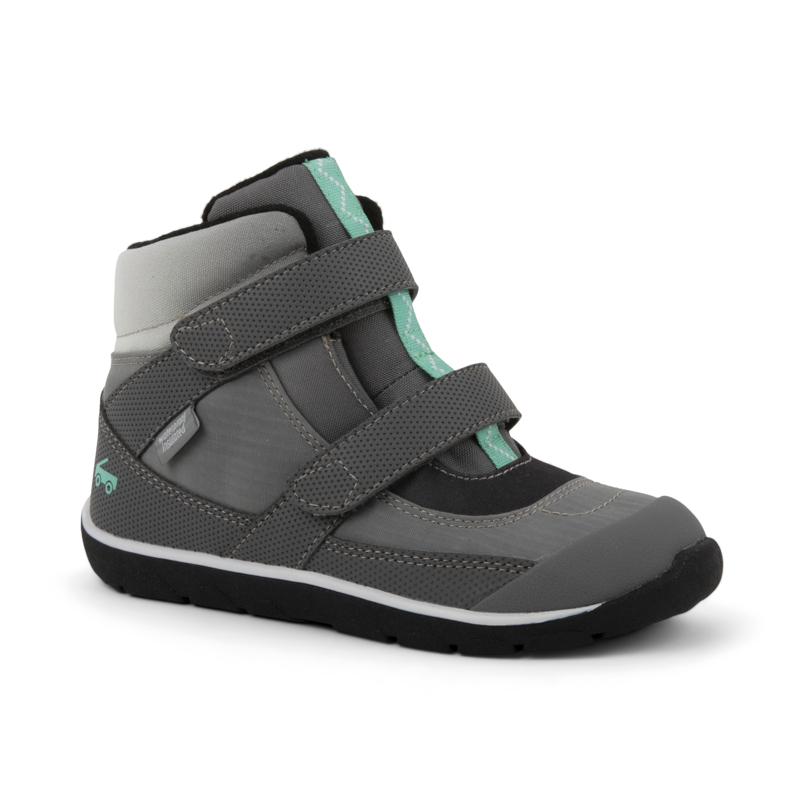 See Kai Run, Belmont Recycled High Top Sneakers for Kids, Black/Pink, 12