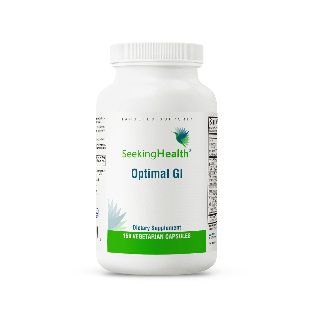 Seeking Health Optimal GI, Digestive and Gastrointestinal Support, Glutamine-Free Supplement, Vegan and Vegetarian (150 capsules)*