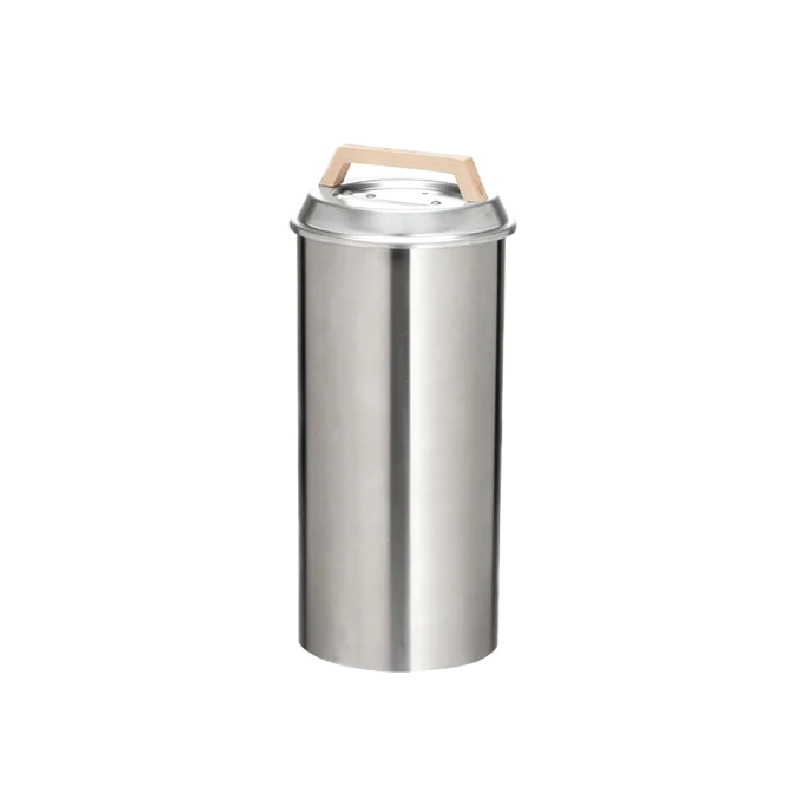 Snow Peak Smokemeister - Stainless Steel with Wood Handle Compact Smoker - 8.5 x 8.5 x 18.5 in