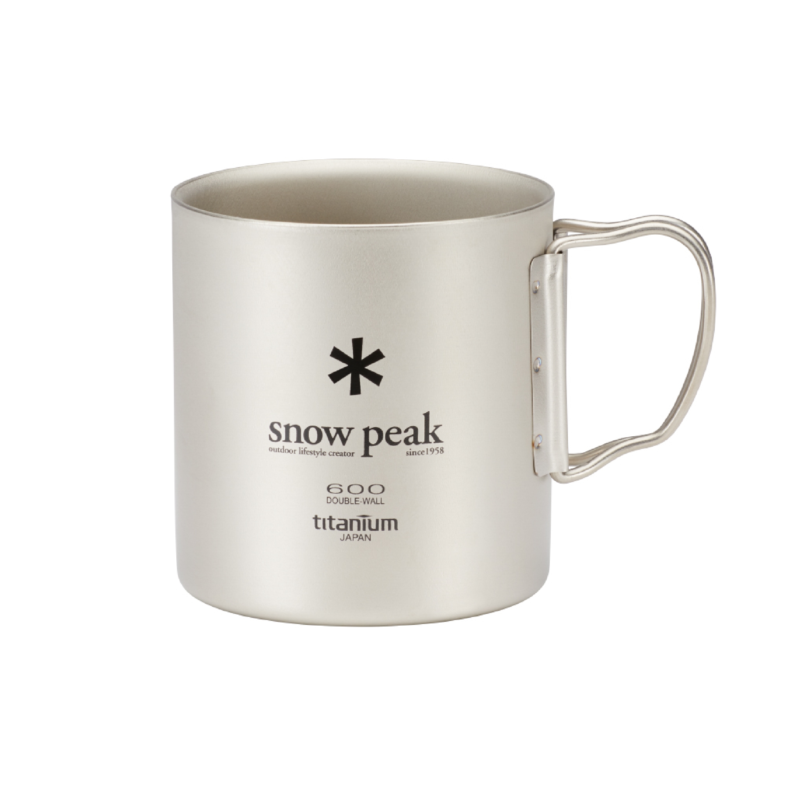 Snow Peak Japanese Titanium 600 Mug, Made in Japan, Ultralight for Camping and Backpacking