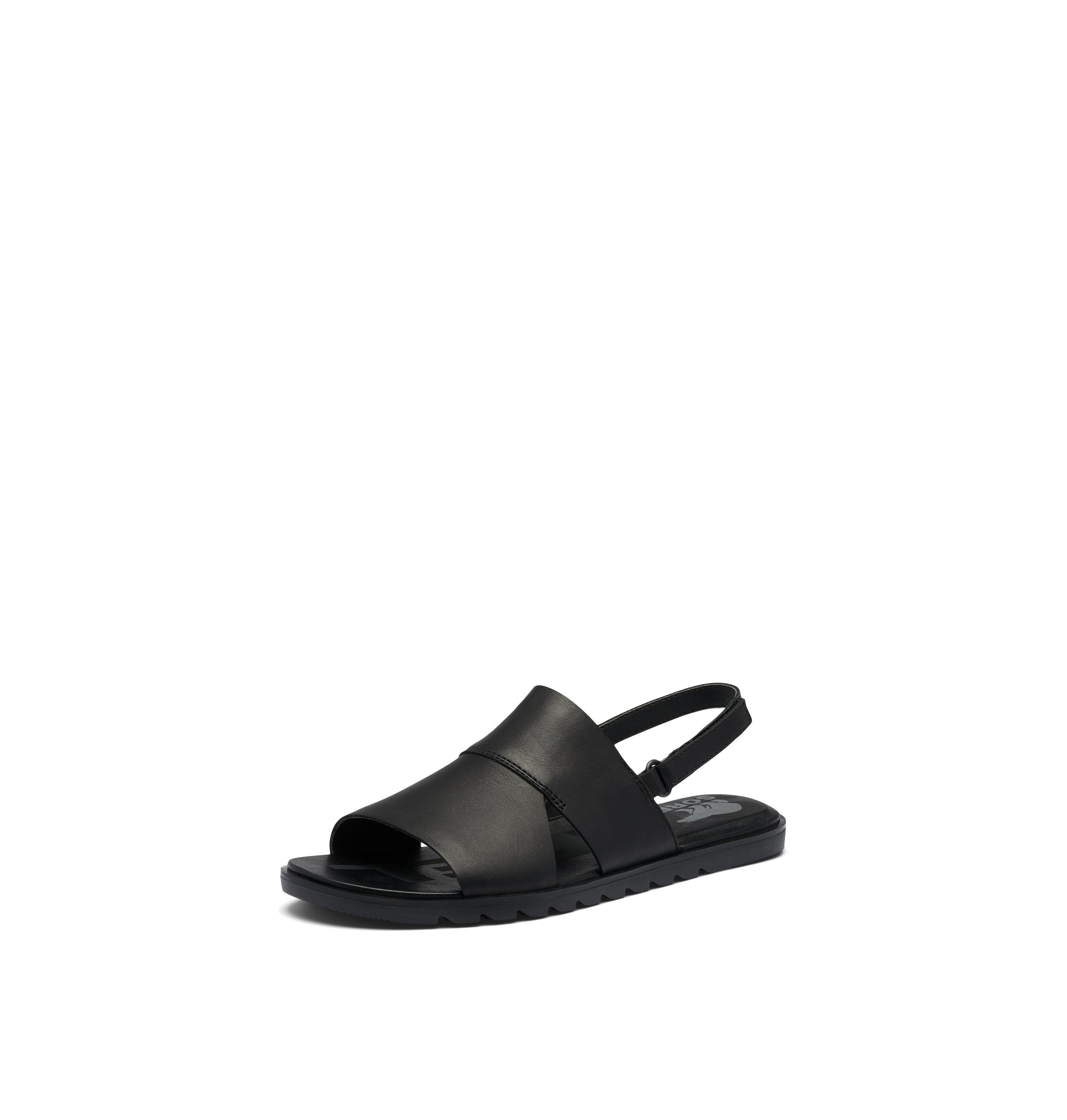 SOREL Women's Ella II Slingback Sandals - Black, White - Size 7.5