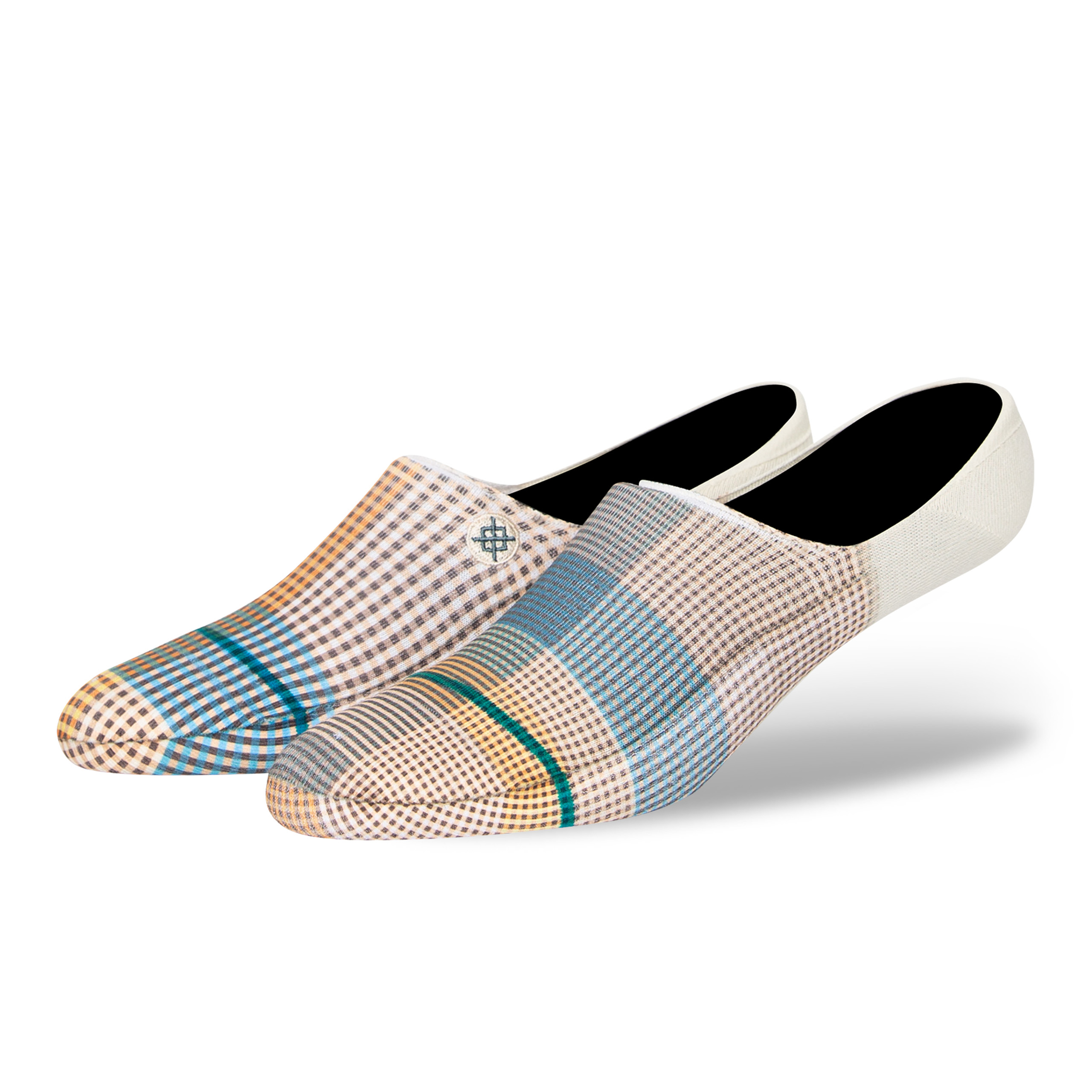 Stance Tartan No Show Socks (Medium, Teal)