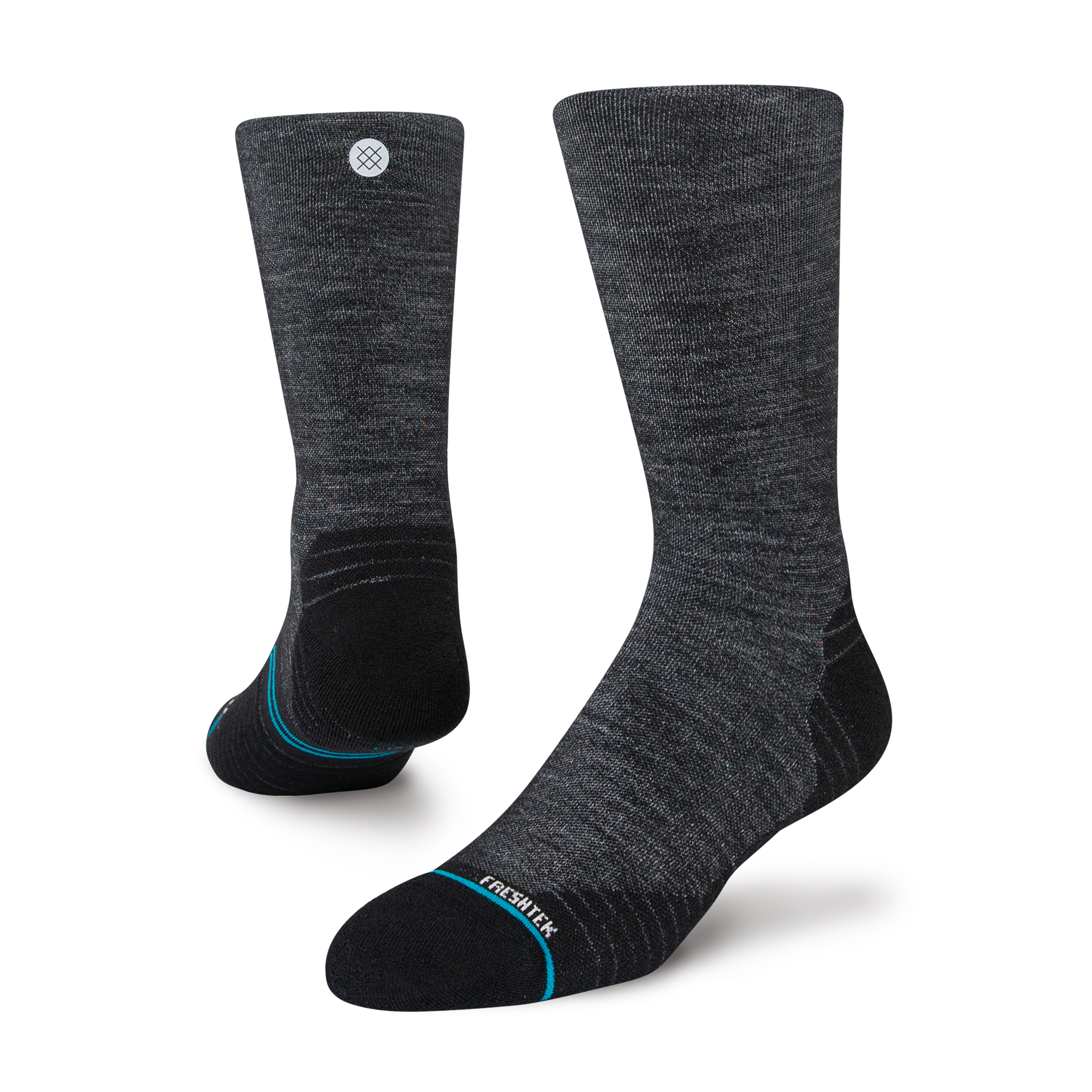 Stance Run Light Crew Socks (Medium, Black)