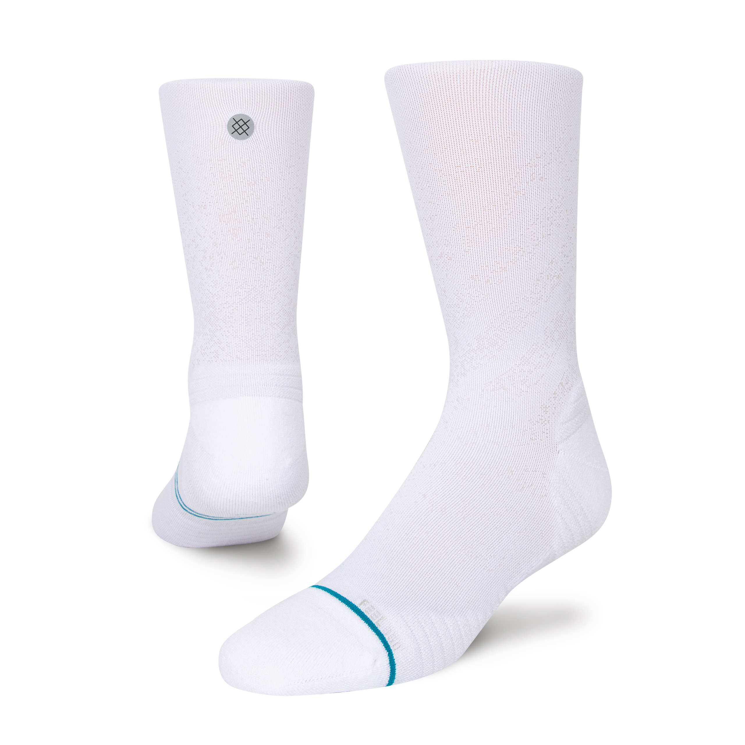 Stance Run Light Crew Socks (Medium, White)