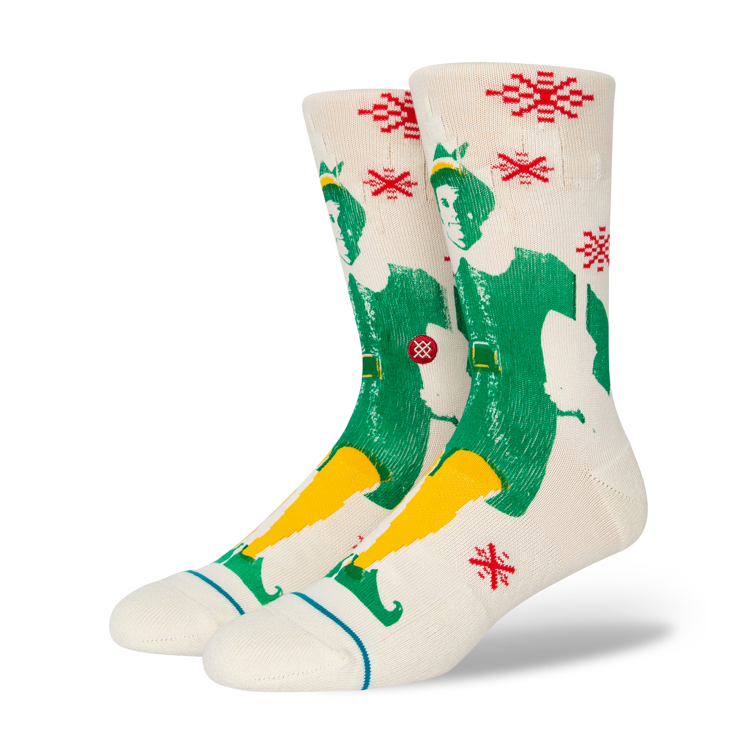 Stance Buddy The Elf Crew Socks (Medium, Offwhite)