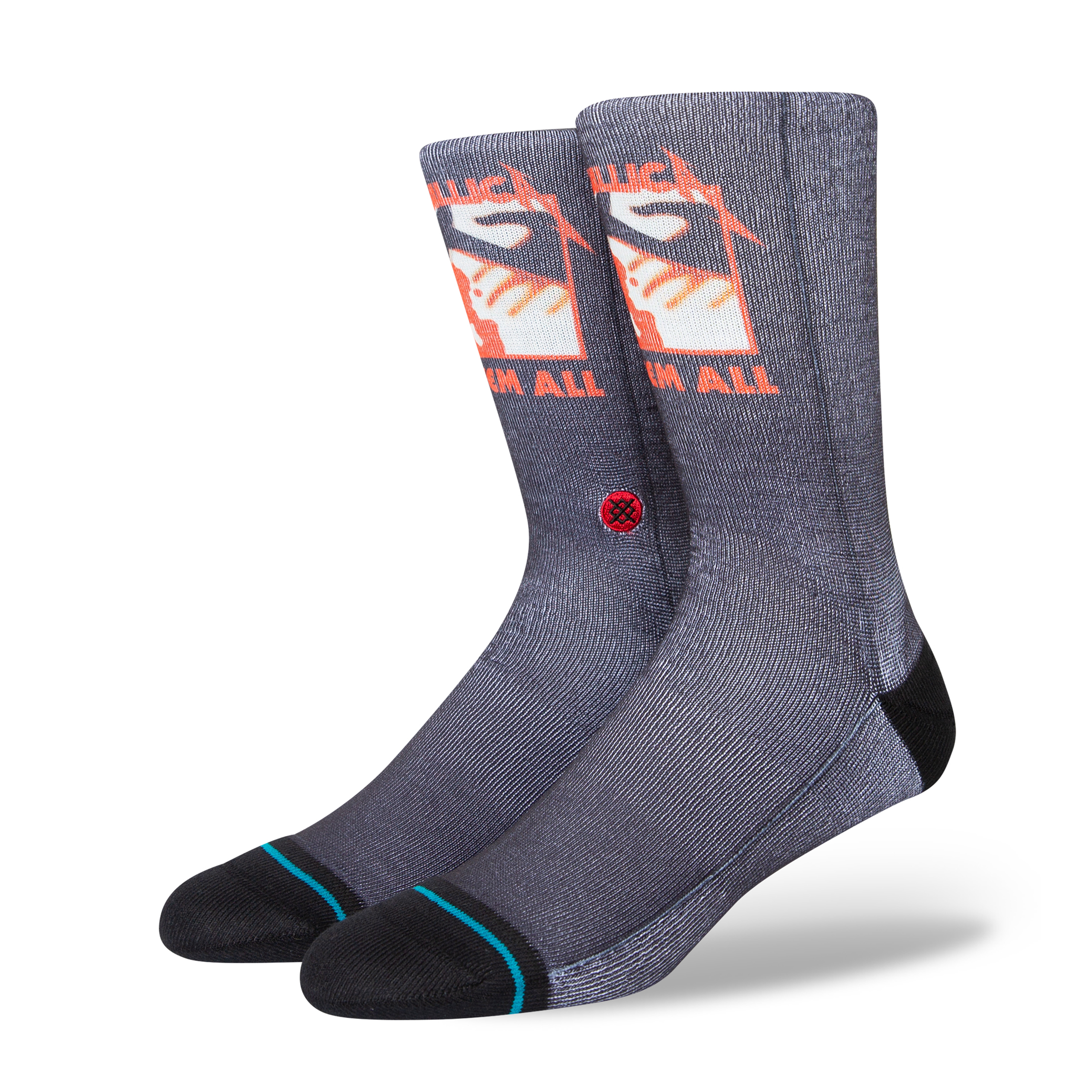 Stance Kill Em Dead Crew Socks (Medium, Black)