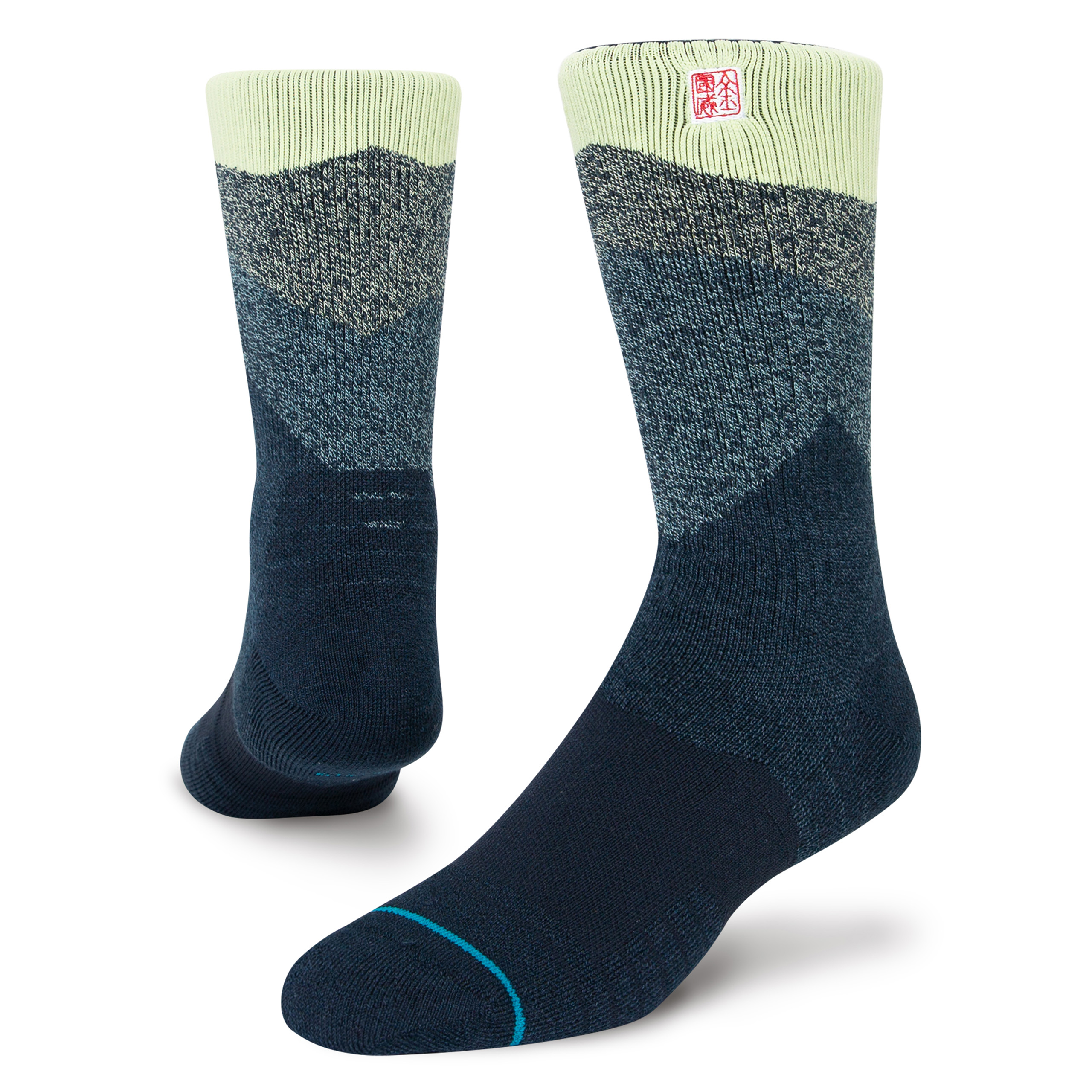 Stance 4 Peaks Crew Socks (Medium, Navy)