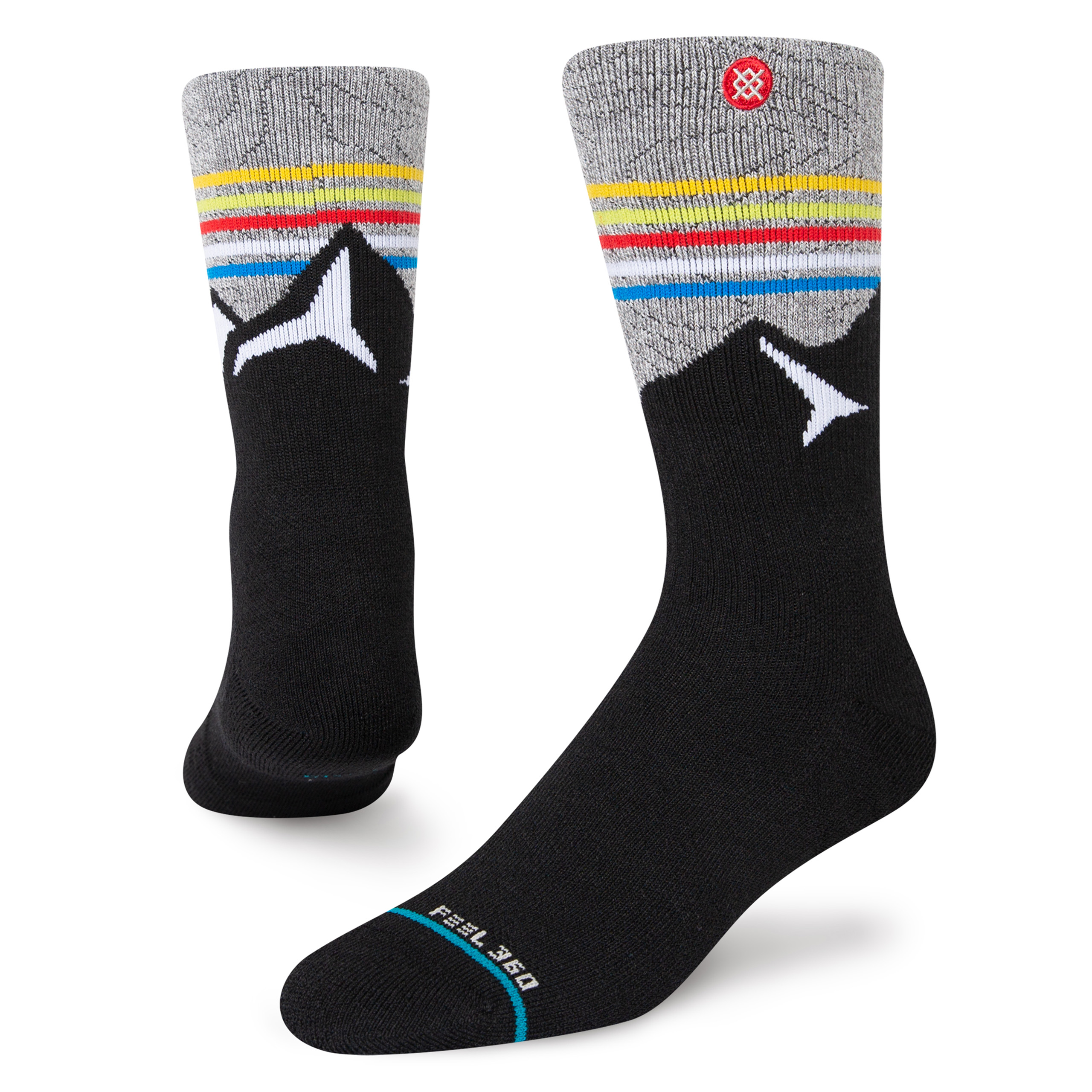 Stance Chin Peak Crew Socks (Medium, Grey)