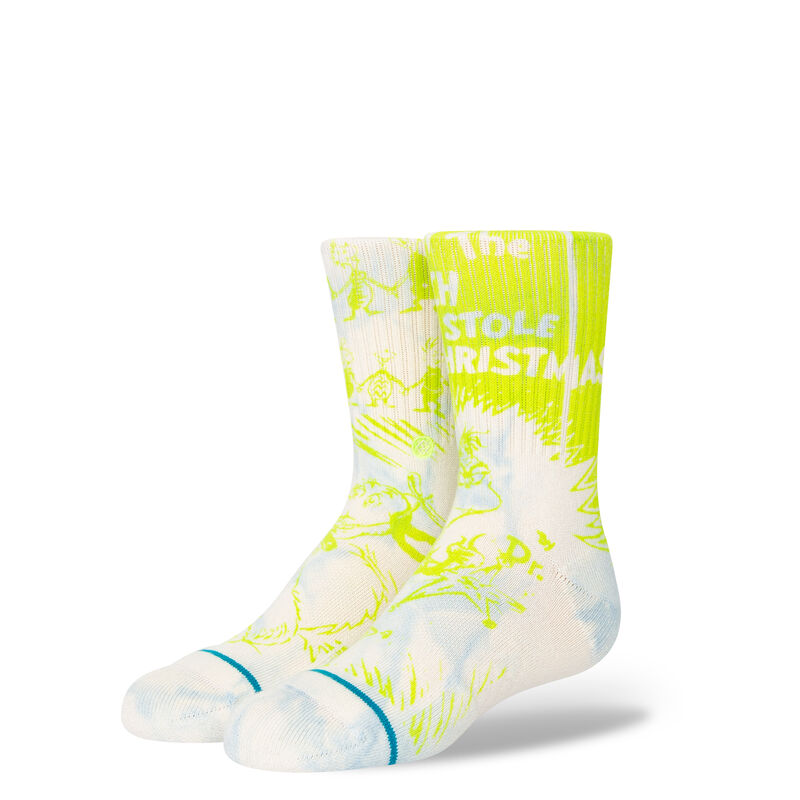 Stance Noise Noise Noise Crew Socks (Medium, Offwhite)