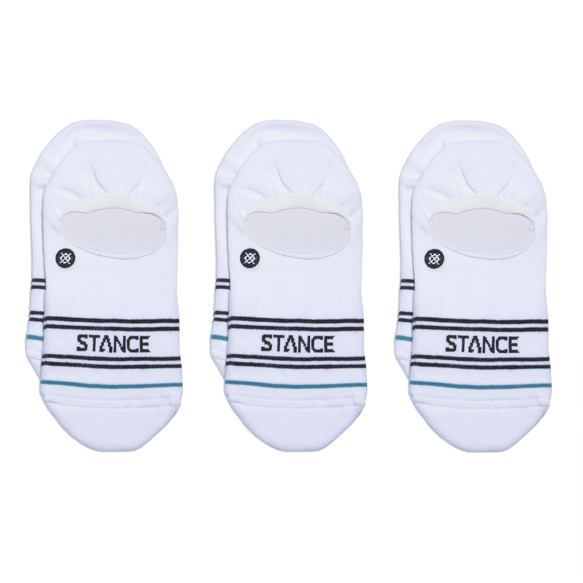 Stance Basic No Show Socks [3 Pack] (Large, White)