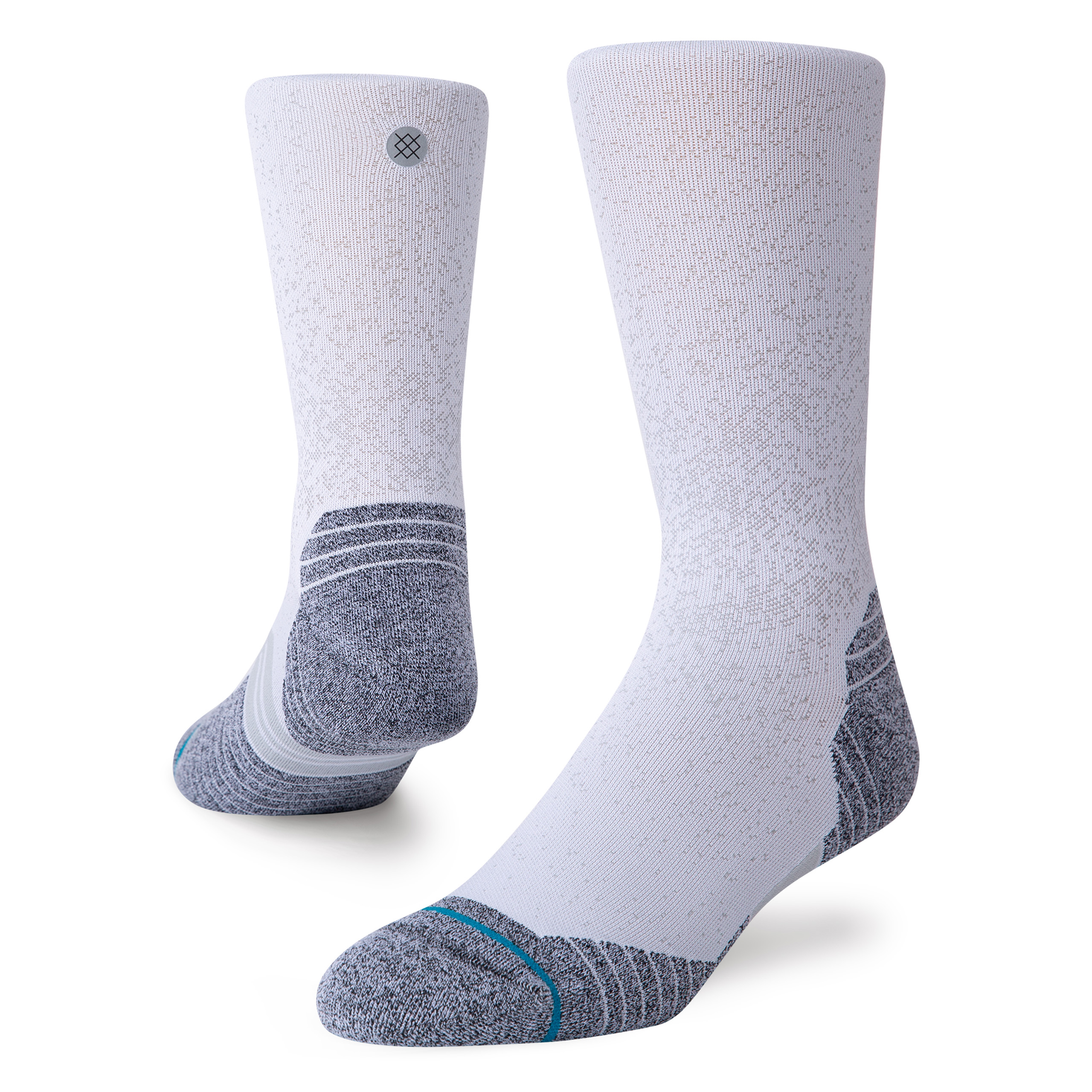 Stance mens Crew Run Crew St Socks, White, Large US