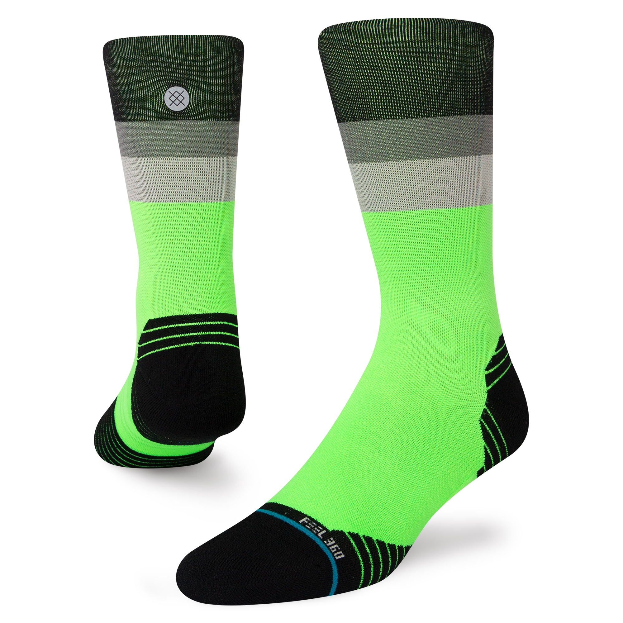 Stance Maxed Crew Socks (Medium, Neon Green)