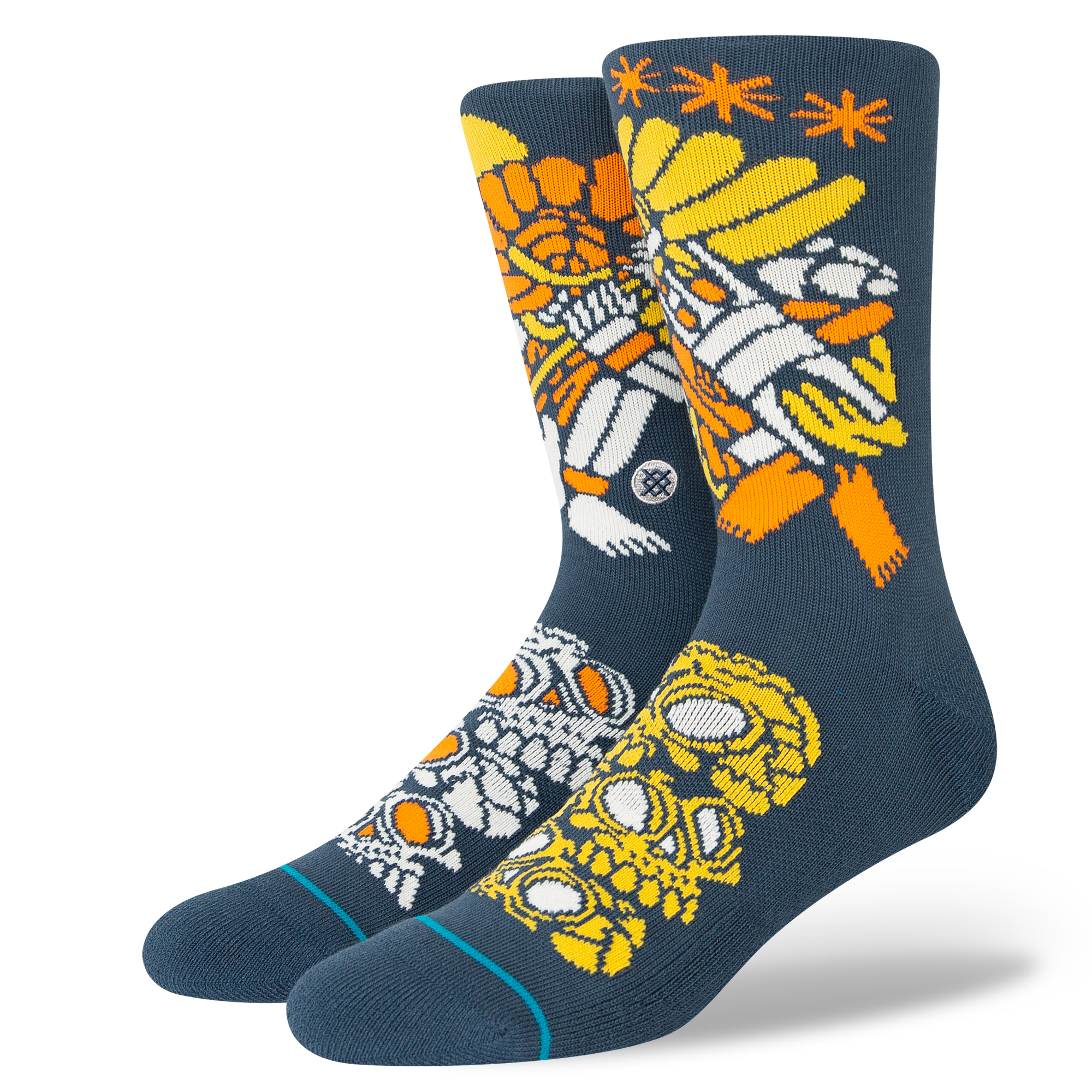 Stance Dj Warrior Crew Socks (Medium, Blue)