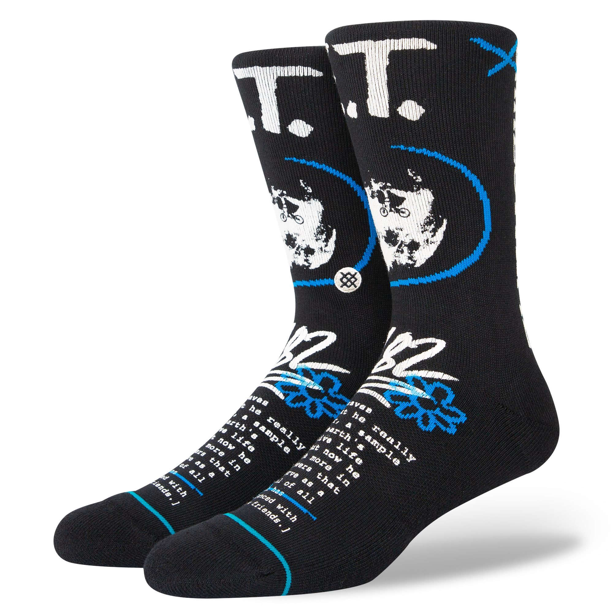 Stance Extra Terrestrial Crew Socks (Medium, Black)