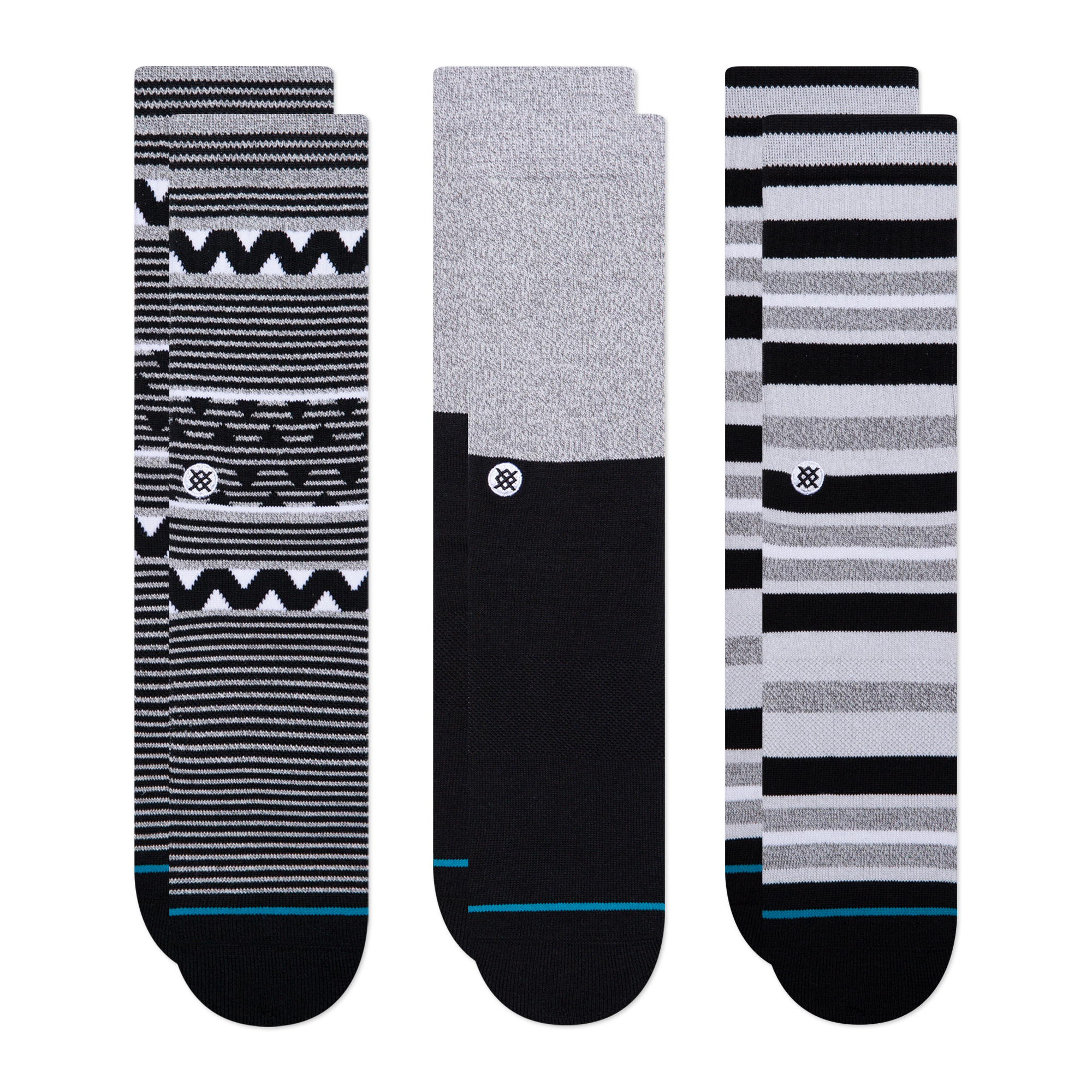 Stance Crew Albie Socks [3 Pack] (Medium)