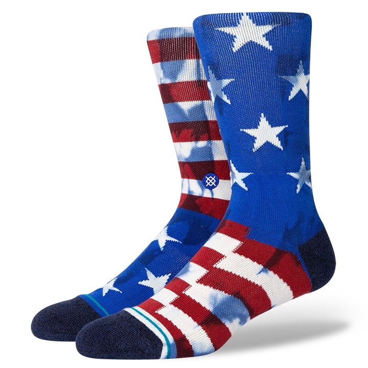 Stance The Banner Crew Socks (Large, Navy)