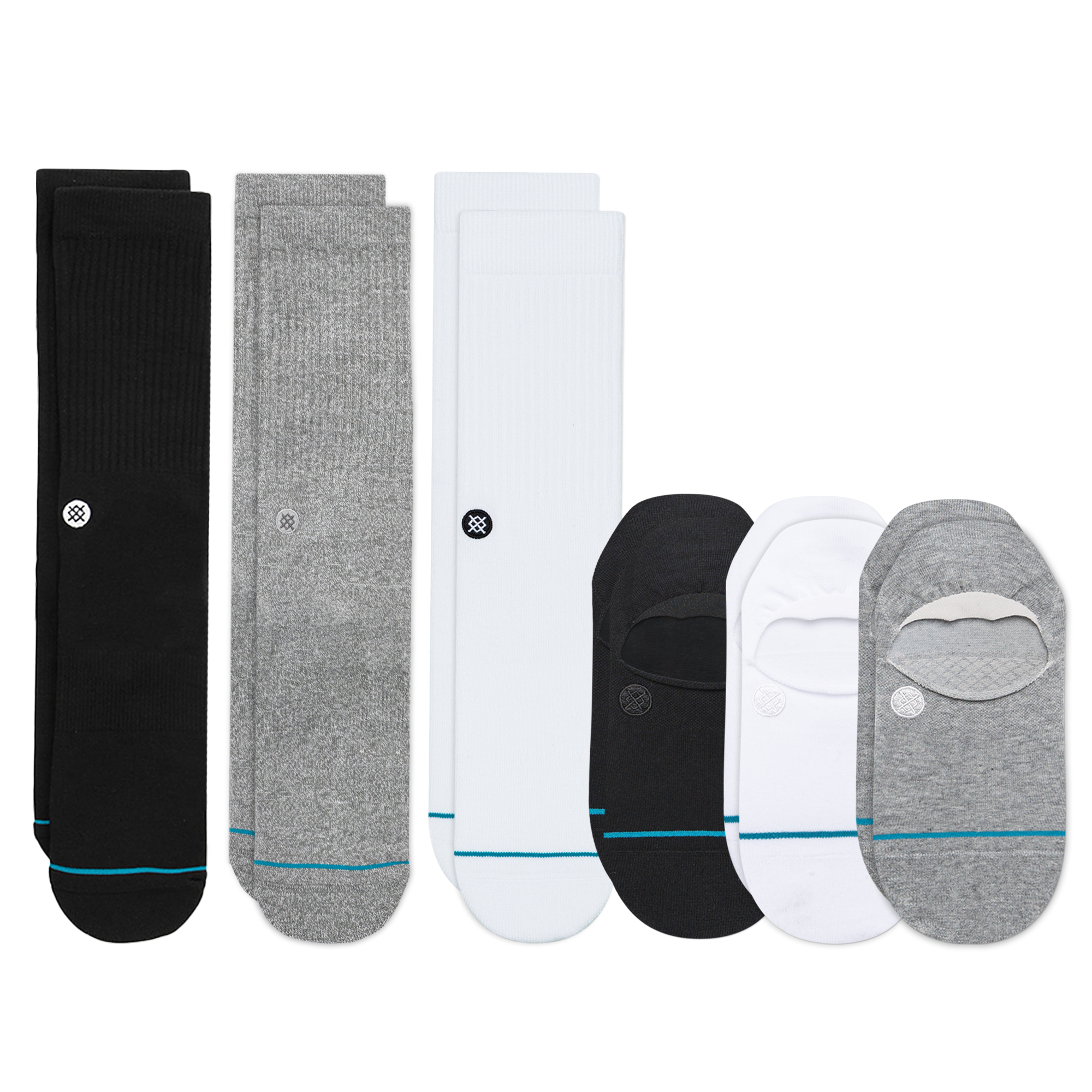 Stance Icon Mixed Socks [6 Pack] (Large, Multi)