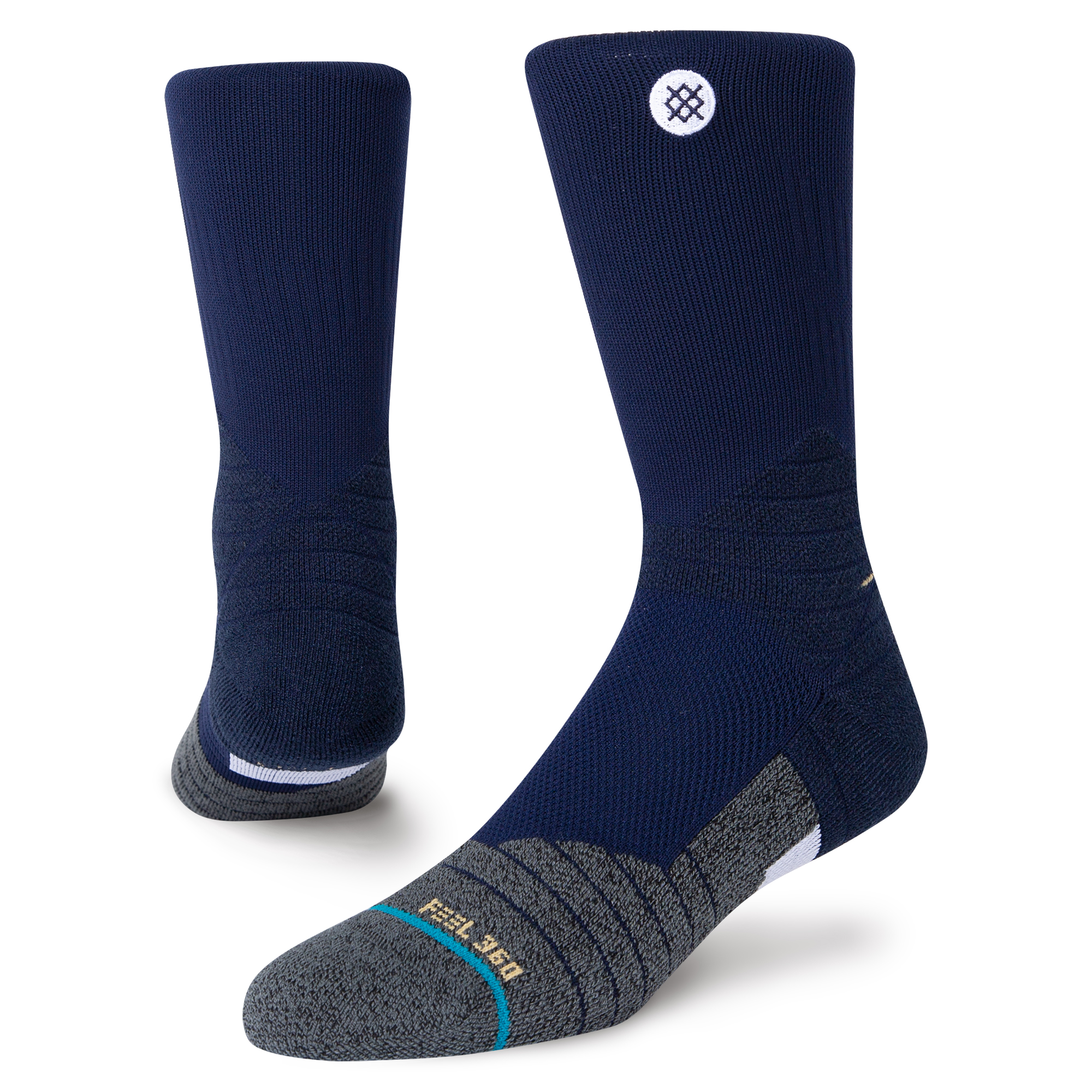 Stance Icon Sport Crew Socks (Large, Dark Navy)