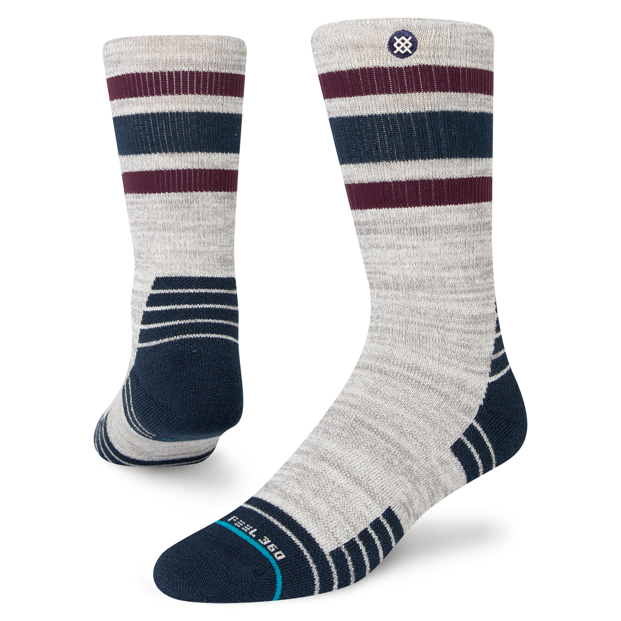 Stance Pass Thru Crew Socks (Medium, Natural)