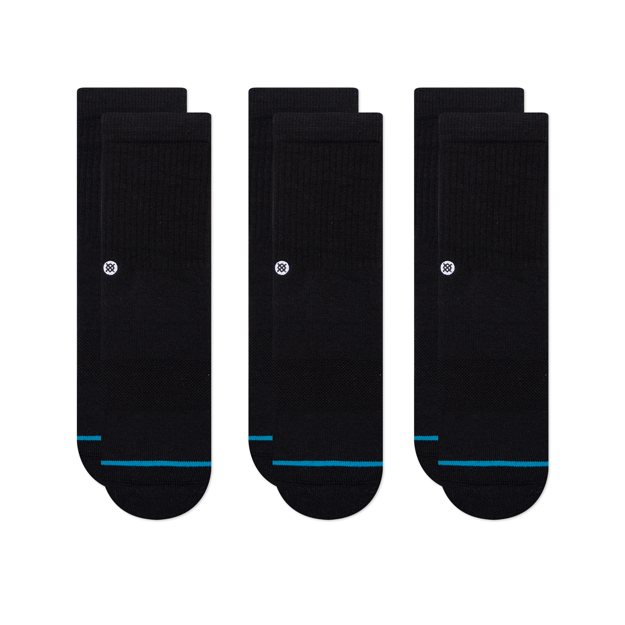 Stance Boy's Icon ST 3-Pack (Toddler/Little Kid/Big Kid) Black MD (11 Little Kid - 1 Little Kid Shoe Size)