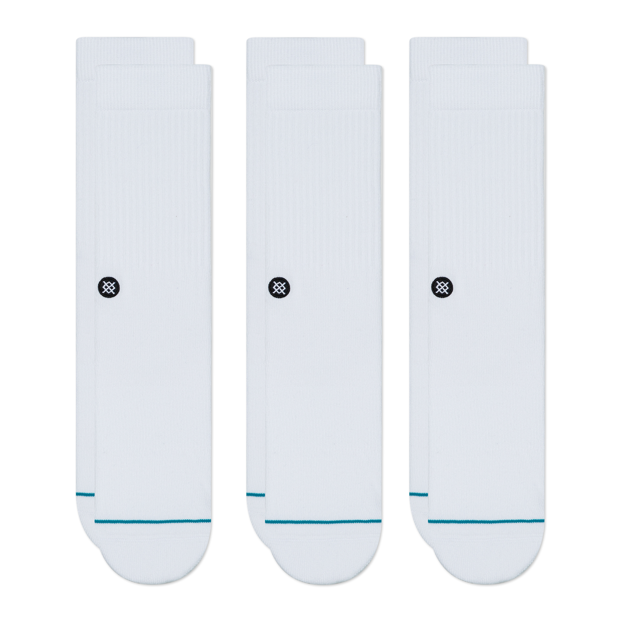 Stance Crew Icon Socks [3 pack] (Small, White)