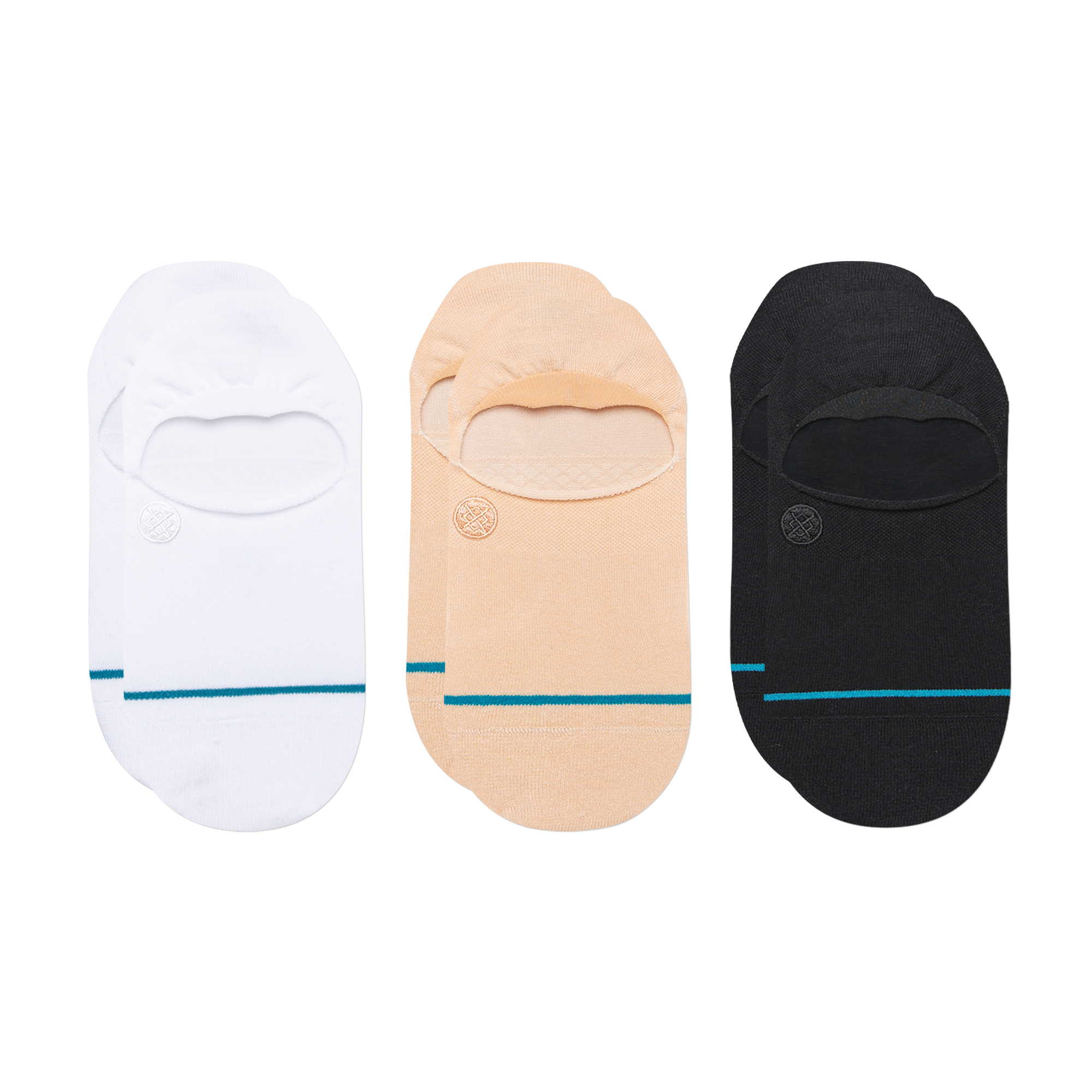 Stance Icon No Show 3 Pack Socks (Small, Oatmeal)