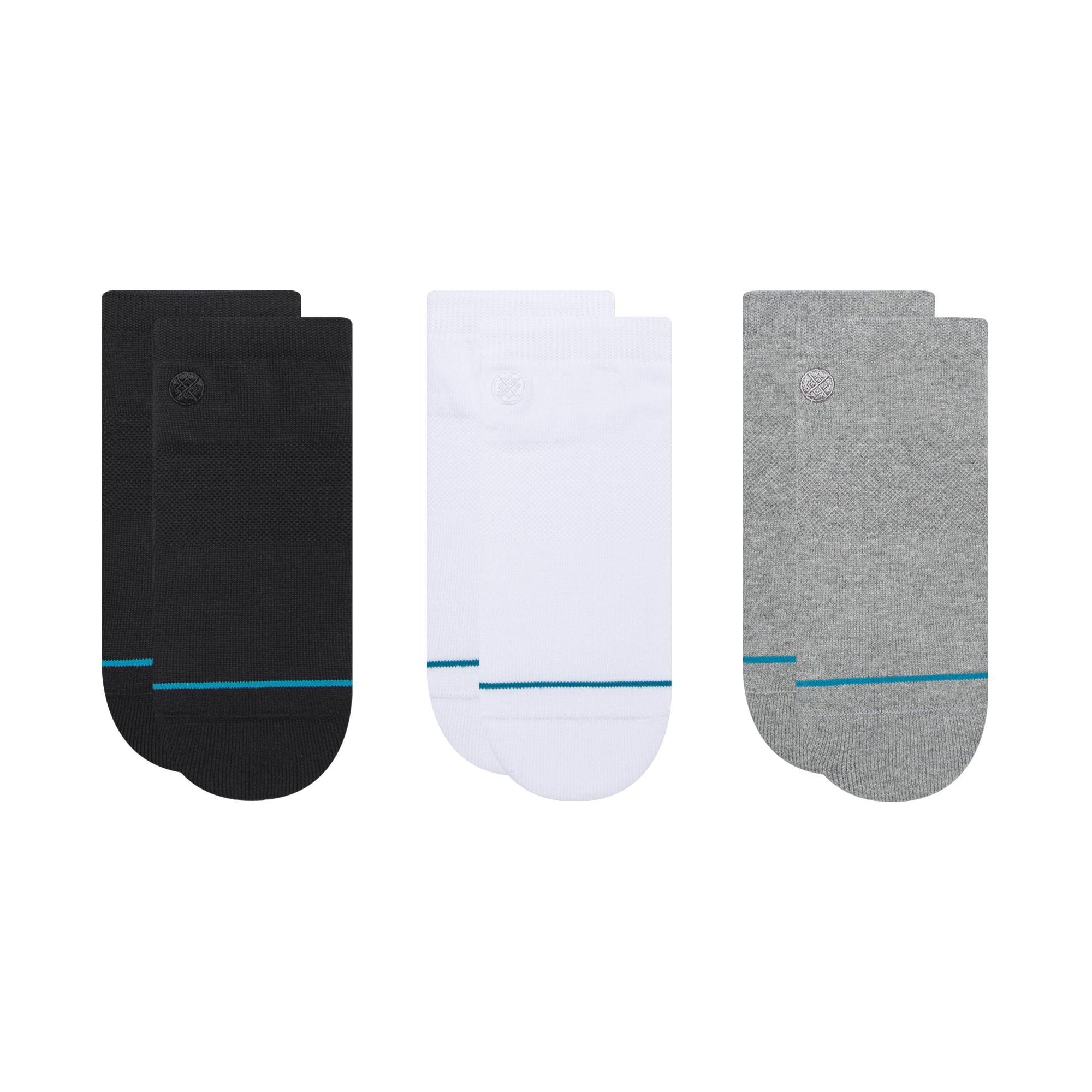 Stance Icon Low 3 Pk Low Socks (Medium, Multi)