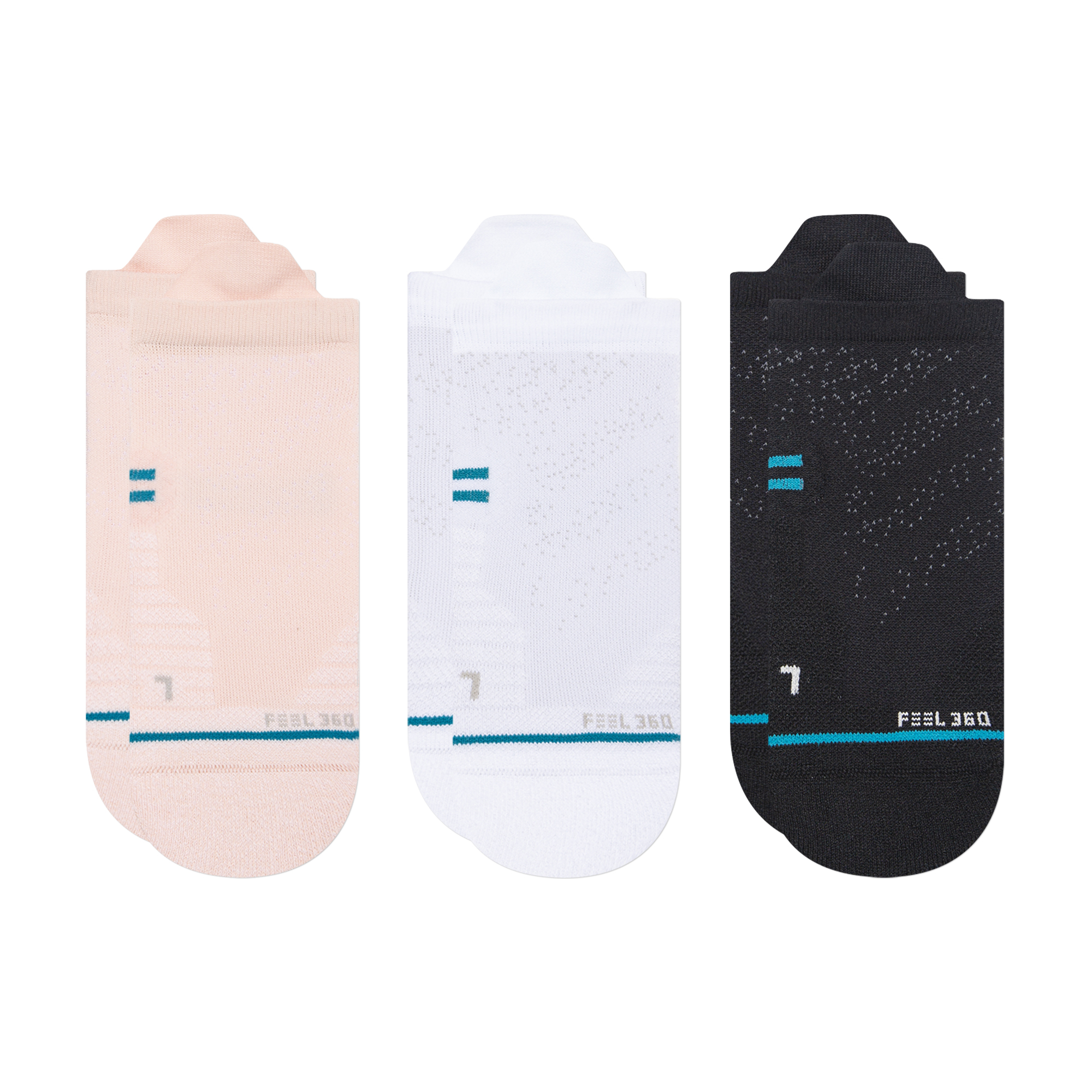 Stance Athletic Tab 3 Pack Socks (Medium, Pink)