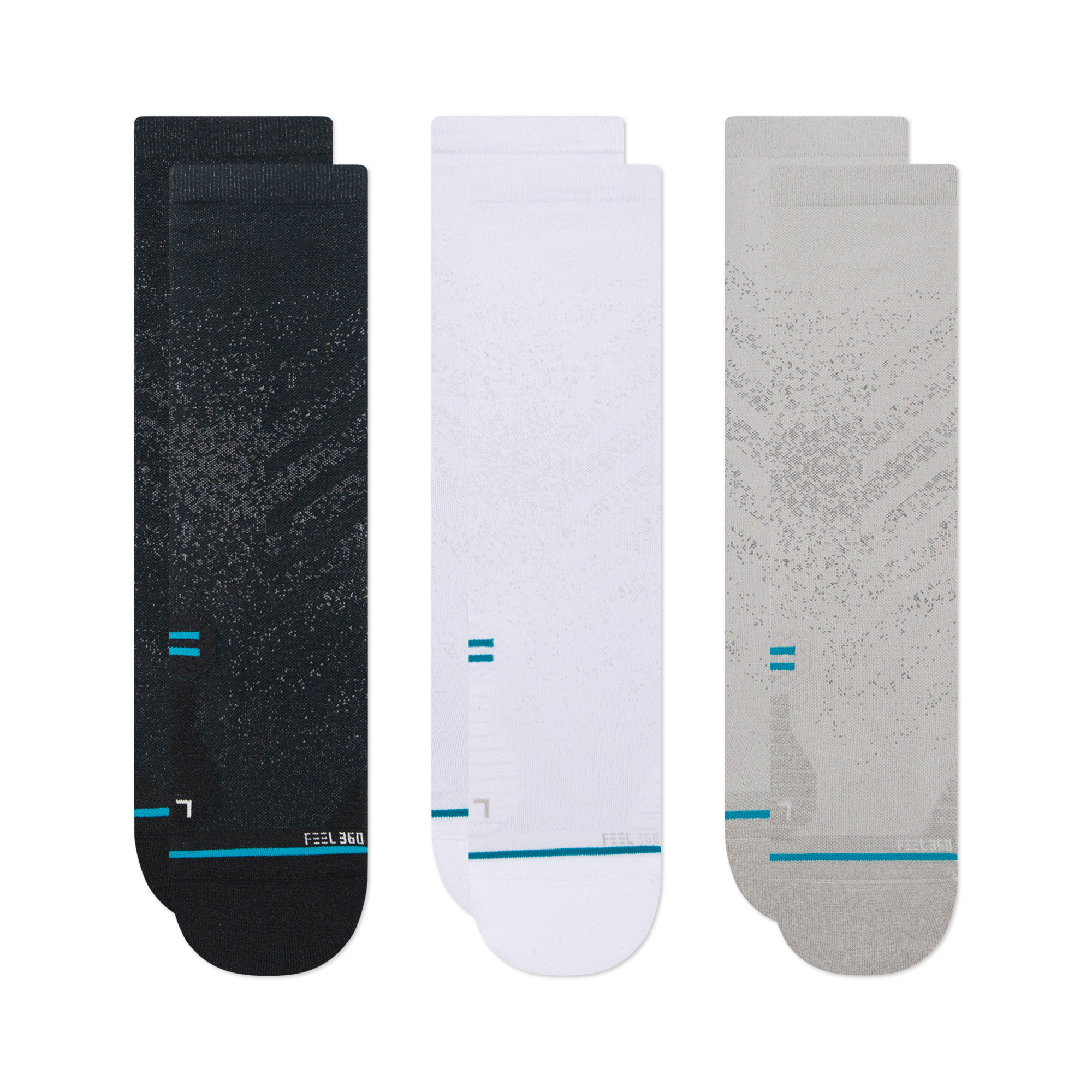 Stance Run Lt Crew 3 Pack Socks (Medium, Multi)