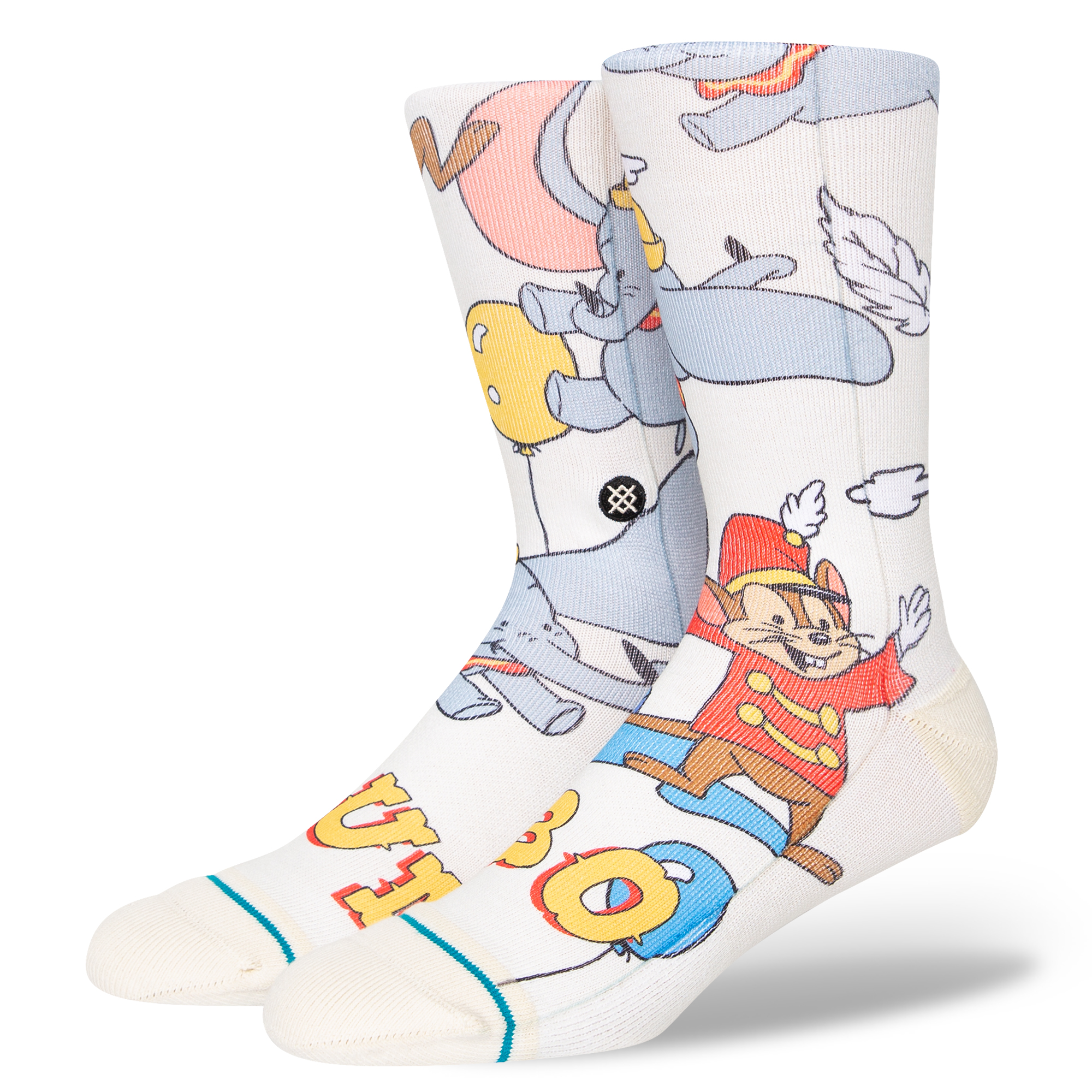 Stance Dumbo By Travis Crew Socks (Small, Off White)