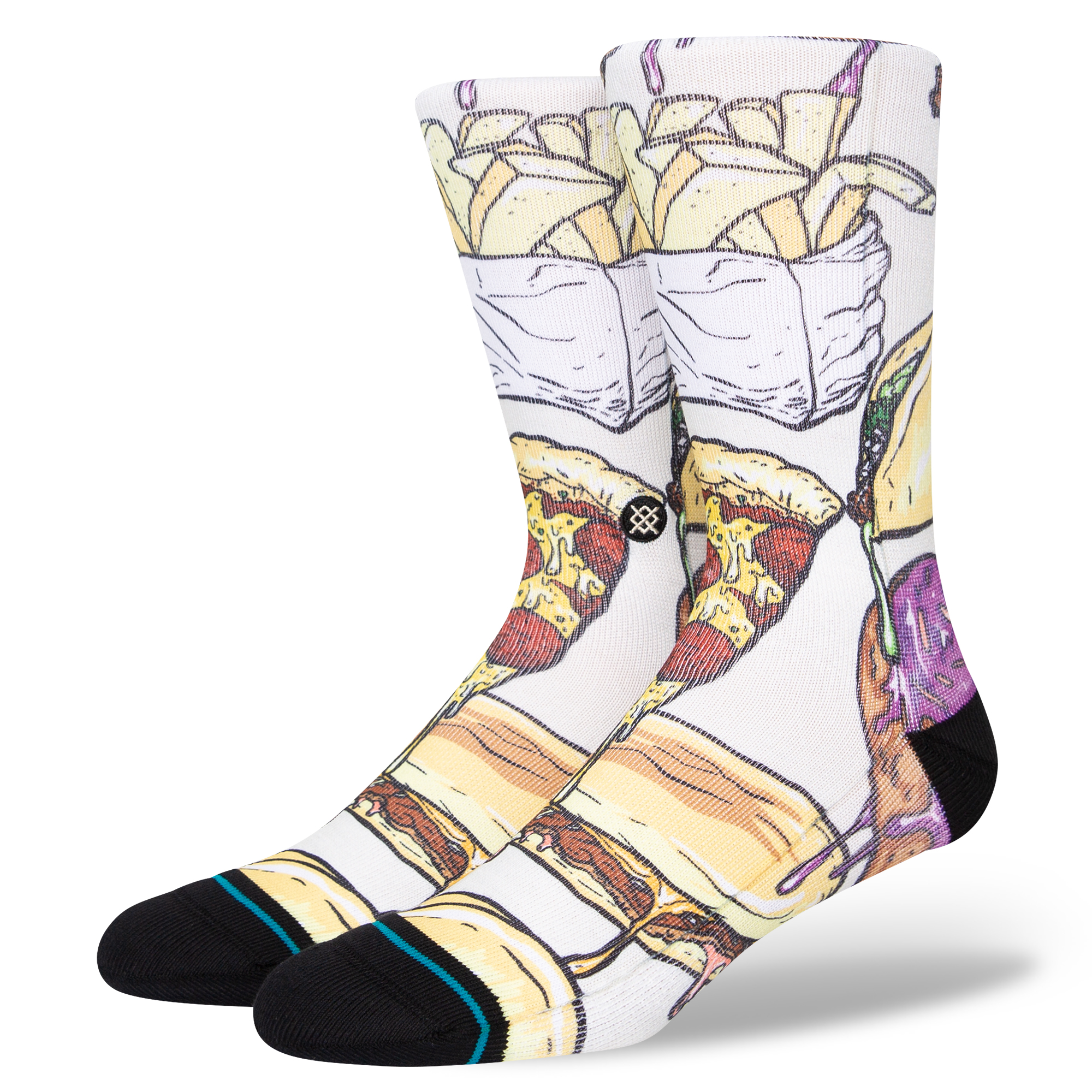Stance Neen Crew Socks (Medium, Vintage White)
