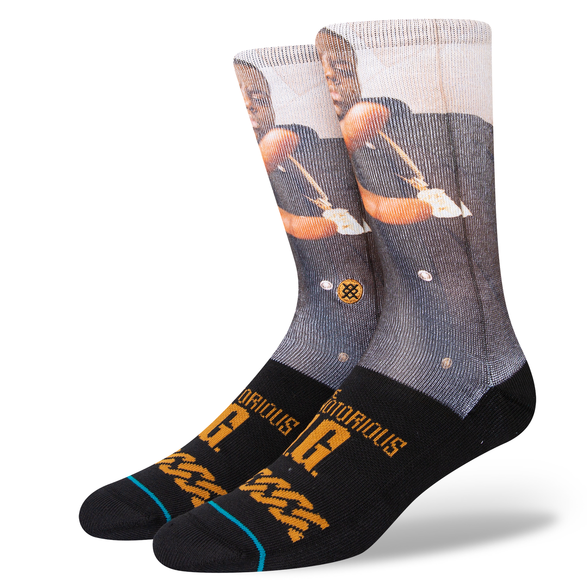 Stance The King Of Ny Crew Socks (Large, Black)
