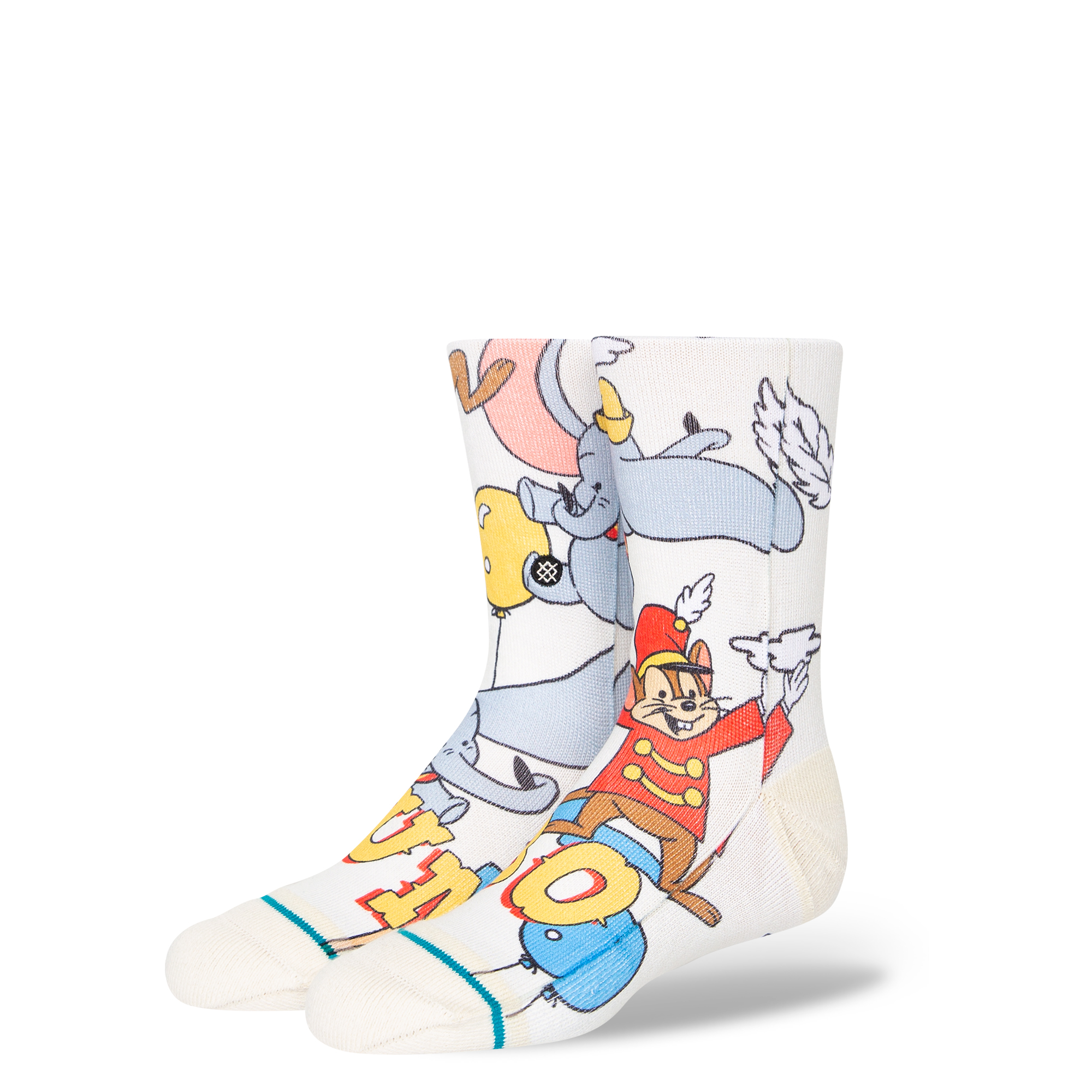 Stance Kids Dumbo By Travis Crew Socks (Medium, Off White)