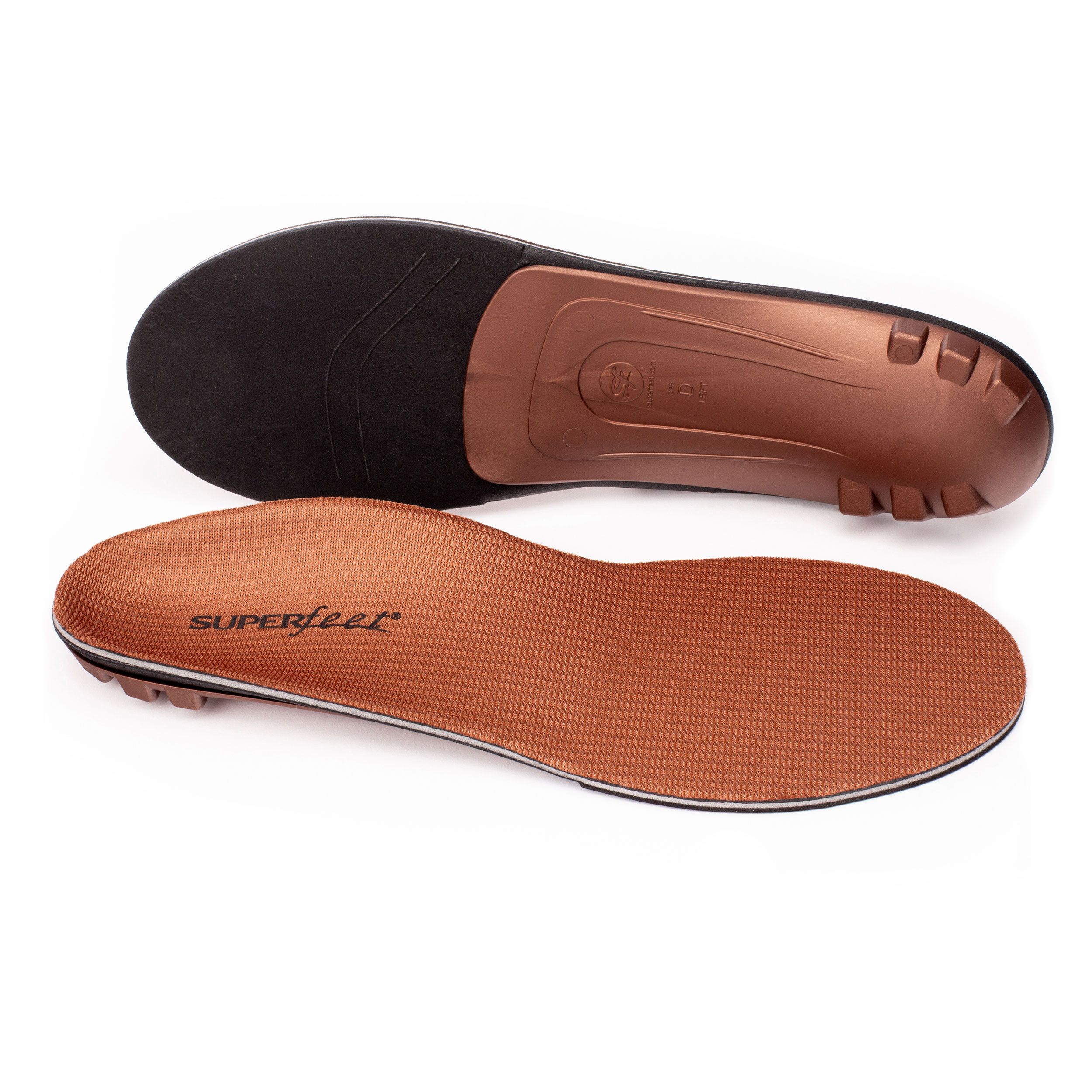 Superfeet COPPER - Cushioning Memory Foam Arch Support Insole - 2.5-5 Men / 4.5-6 Women