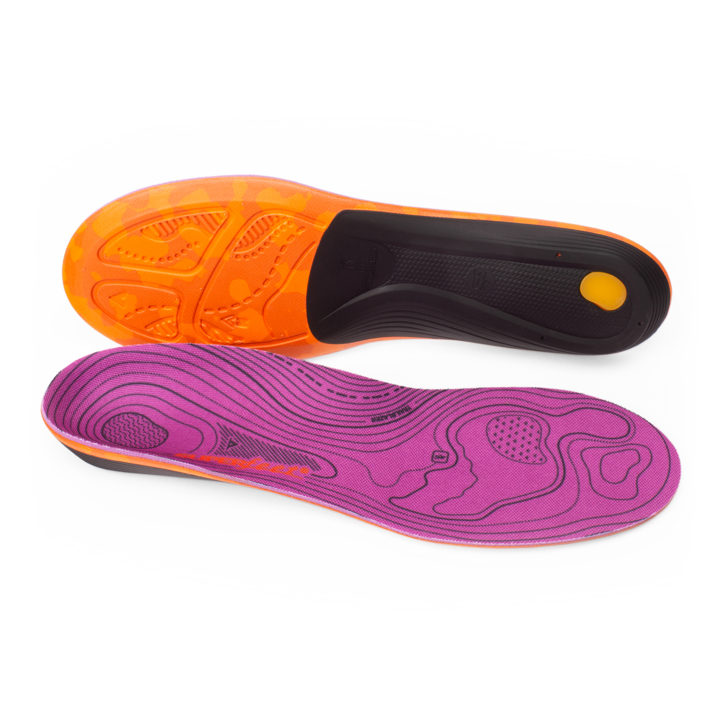 Superfeet Trailblazer Comfort Women's Carbon Fiber Orthotic Arch Support Insoles - 10.5-12 Women