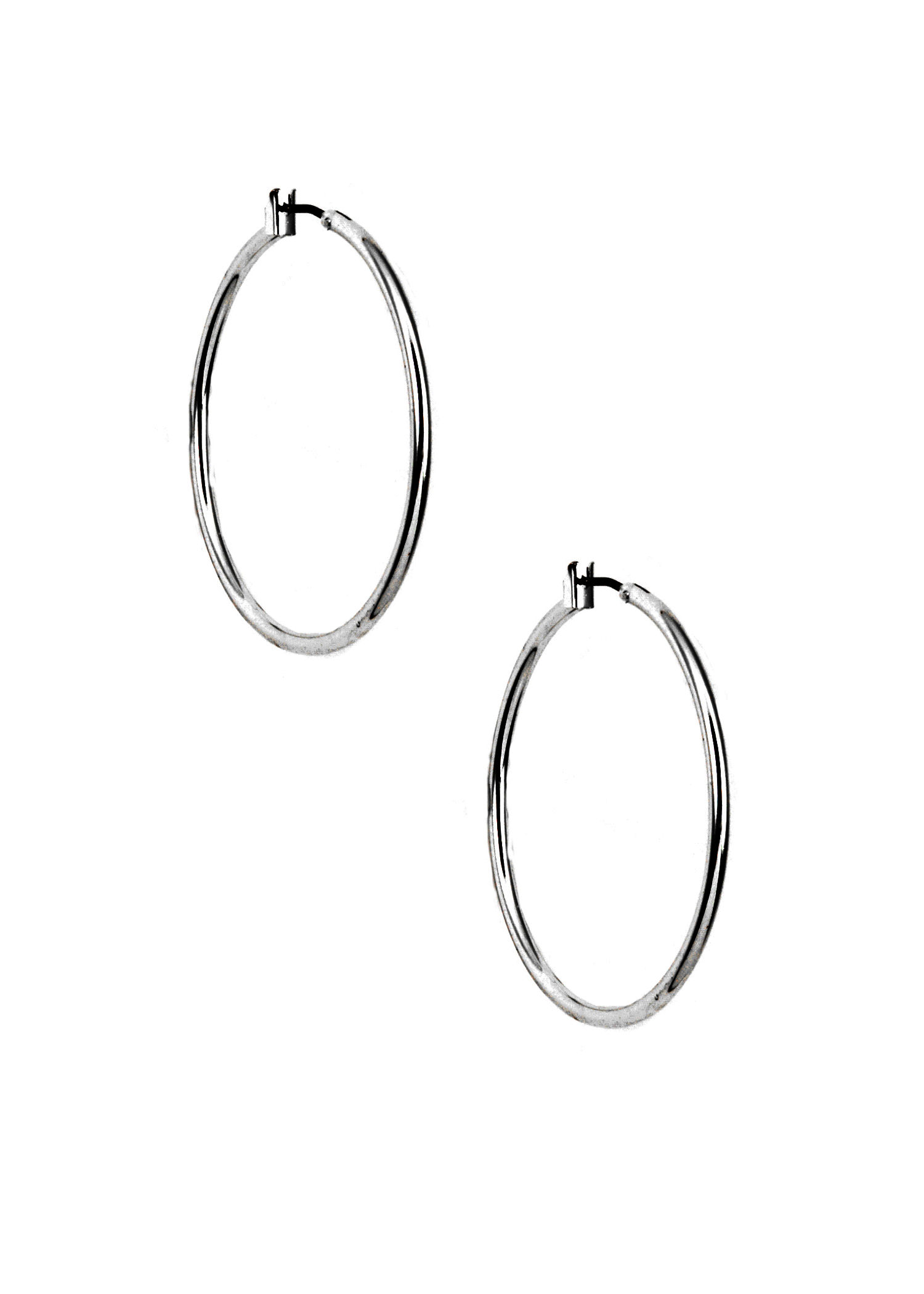 Anne Klein Classics Silver-Tone Thin Hoop Earrings
