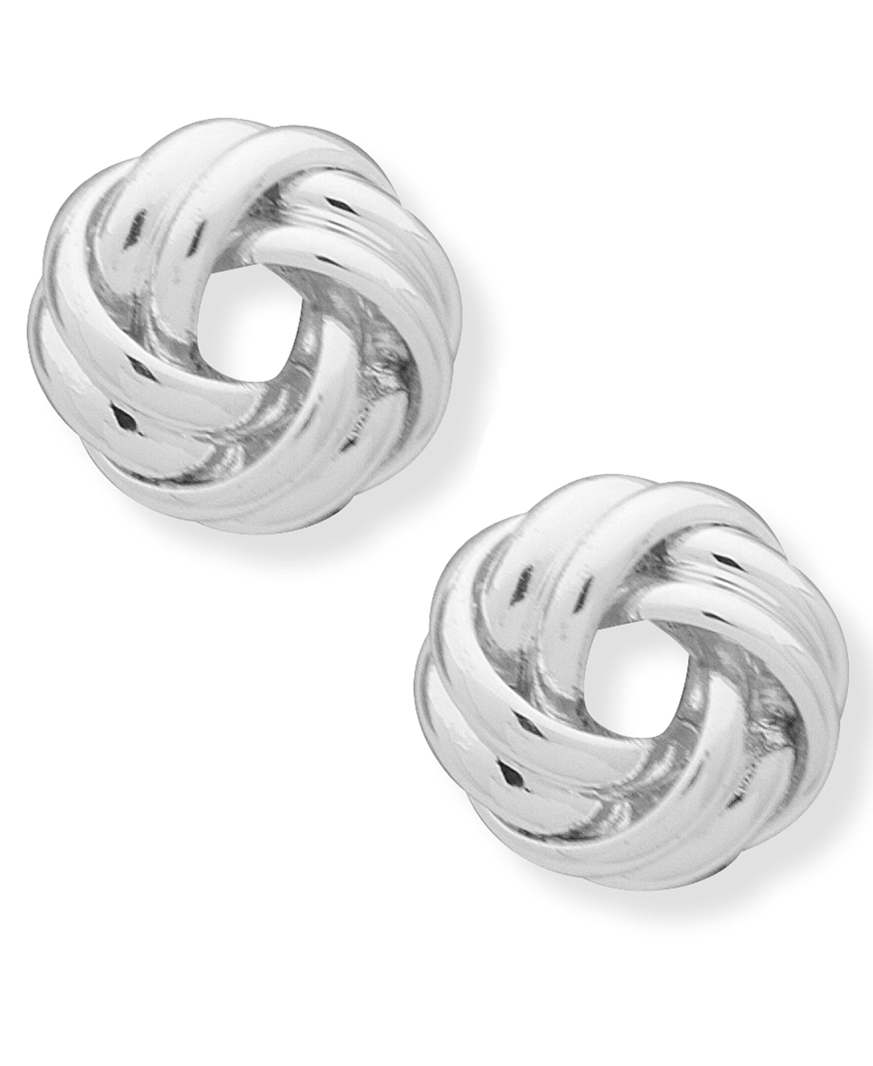 PE 9.5MM LOVE KNOT STUD - SILV