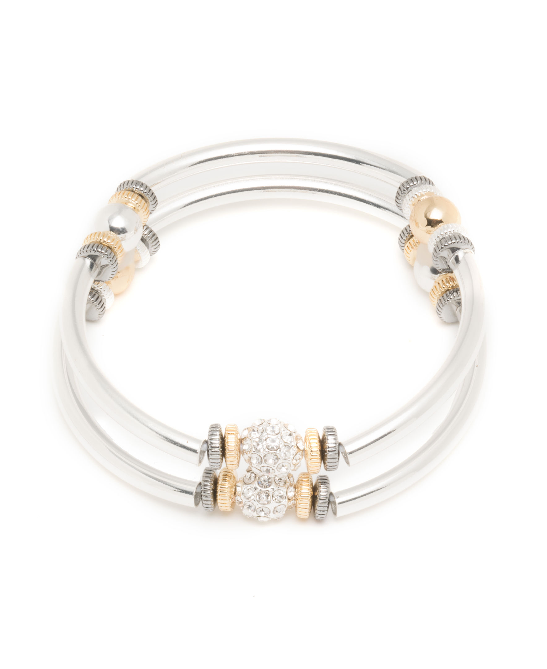 NINE WEST Women's Tri Tone Bangle Bracelet